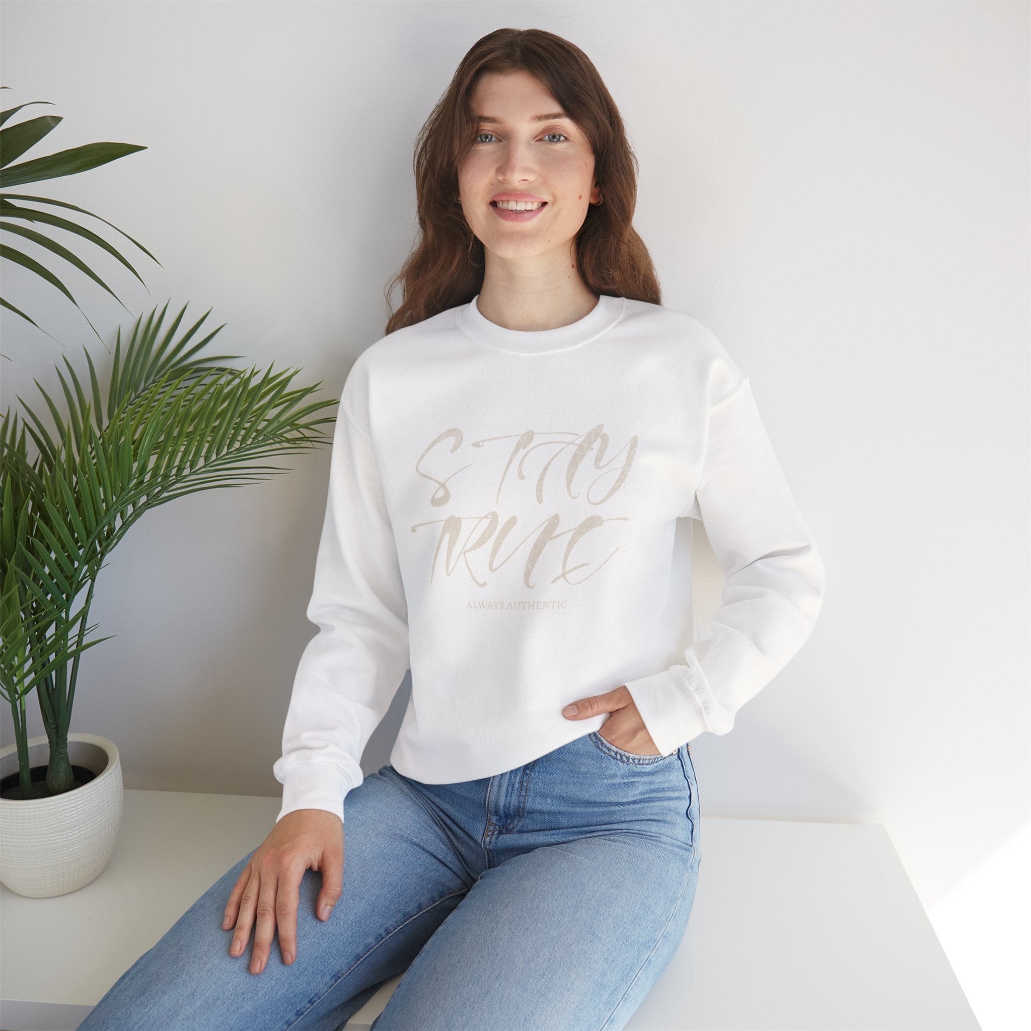 Stay True Crewneck Sweatshirt – Unisex Heavy Blend™ Everyday Comfort & Inspiring Apparel