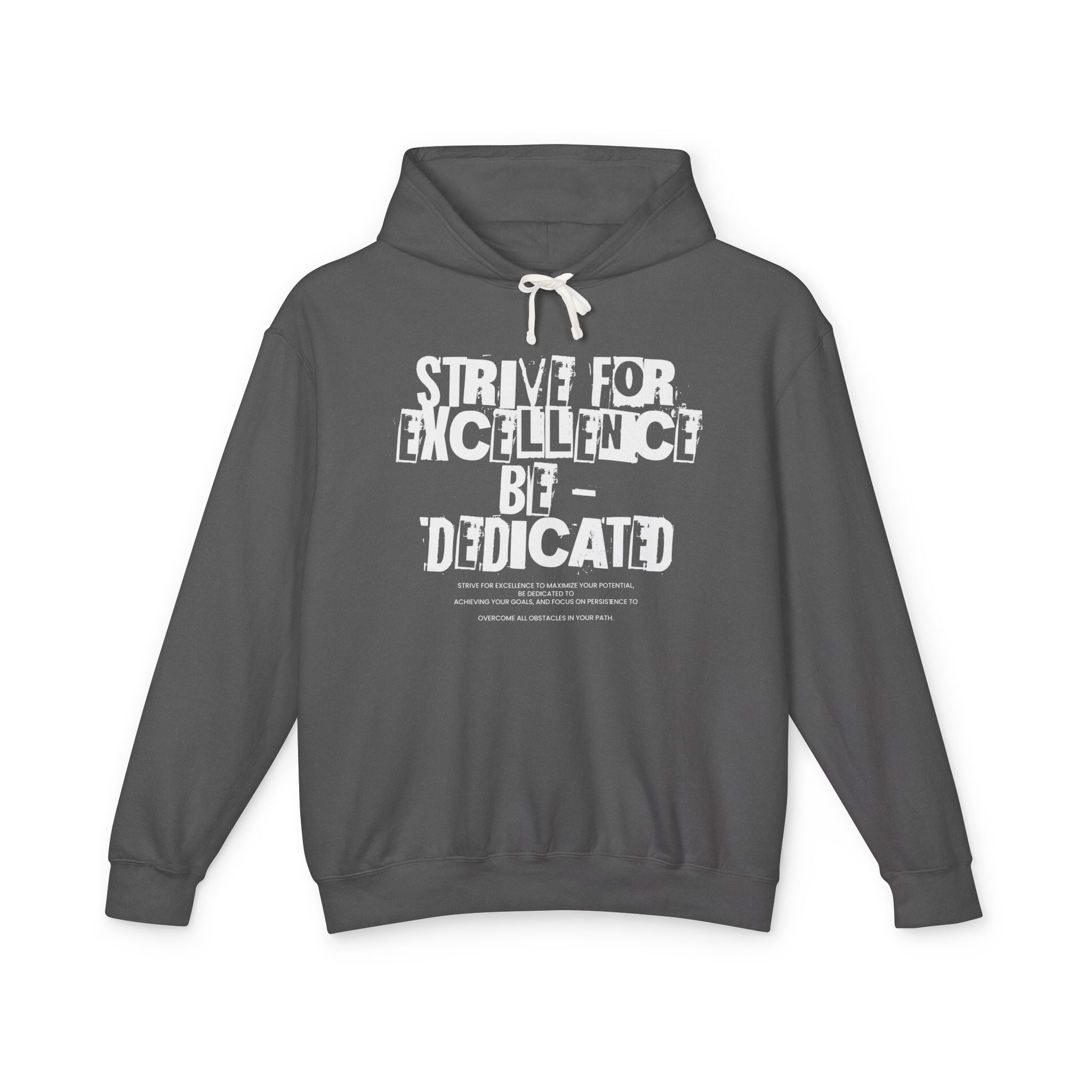 Strive for Excellence Hoodie – Motivational Unisex Pullover for Goal-Getters, Lightweight Everyday Hoodie for Gym