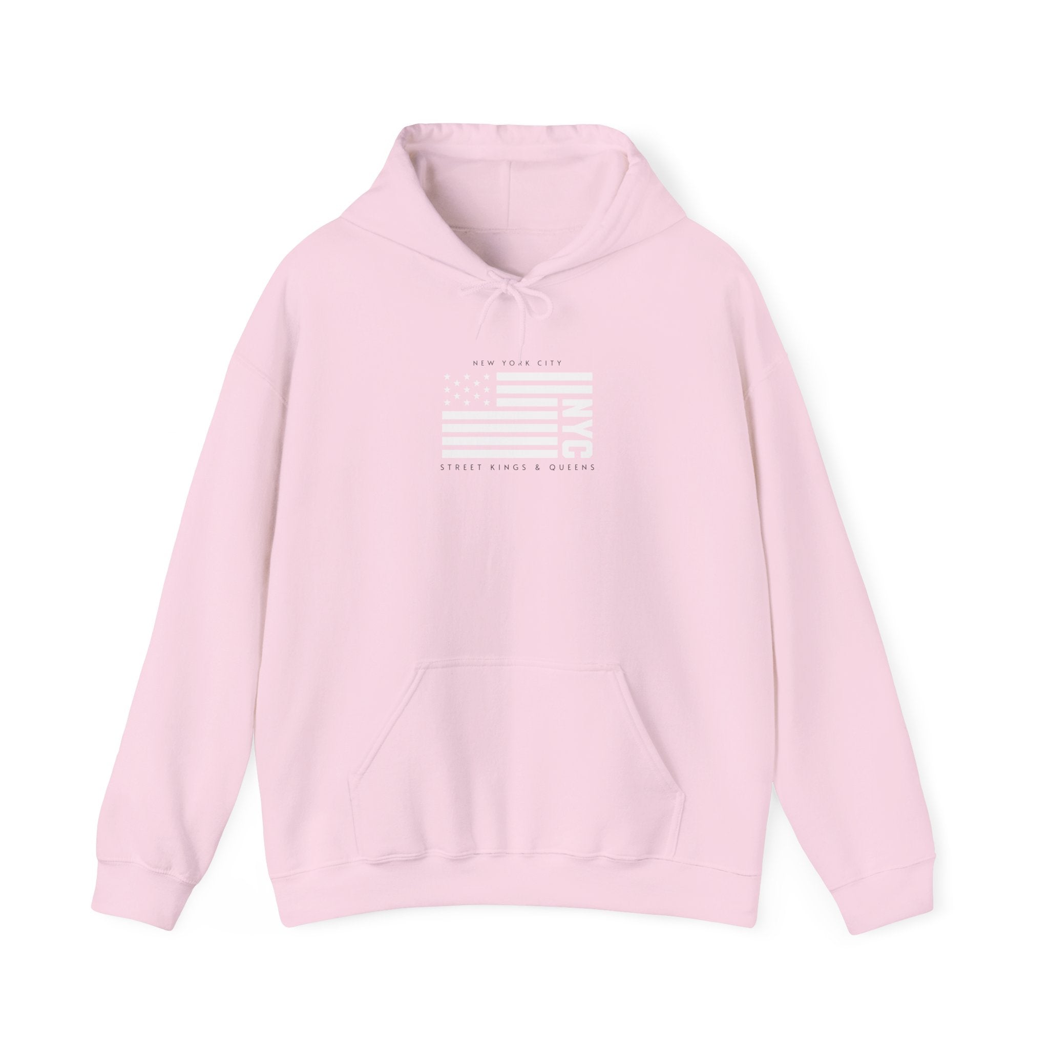 NYC Flag Hooded Sweatshirt – Cozy Unisex Pullover for City Lovers