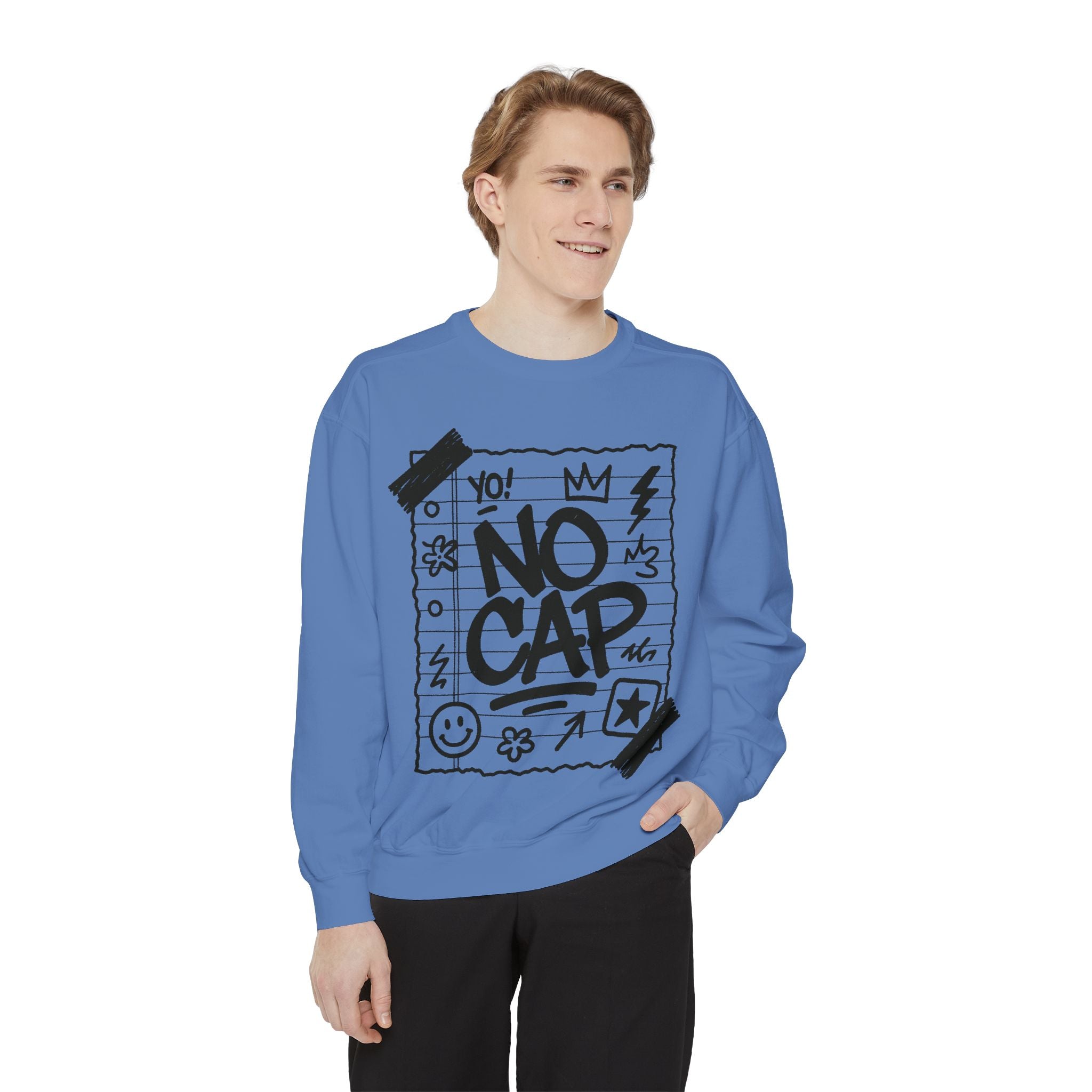 NO CAP Streetwear Hoodie – Unisex Urban Graffiti Sweatshirt, Journal-Paper Style