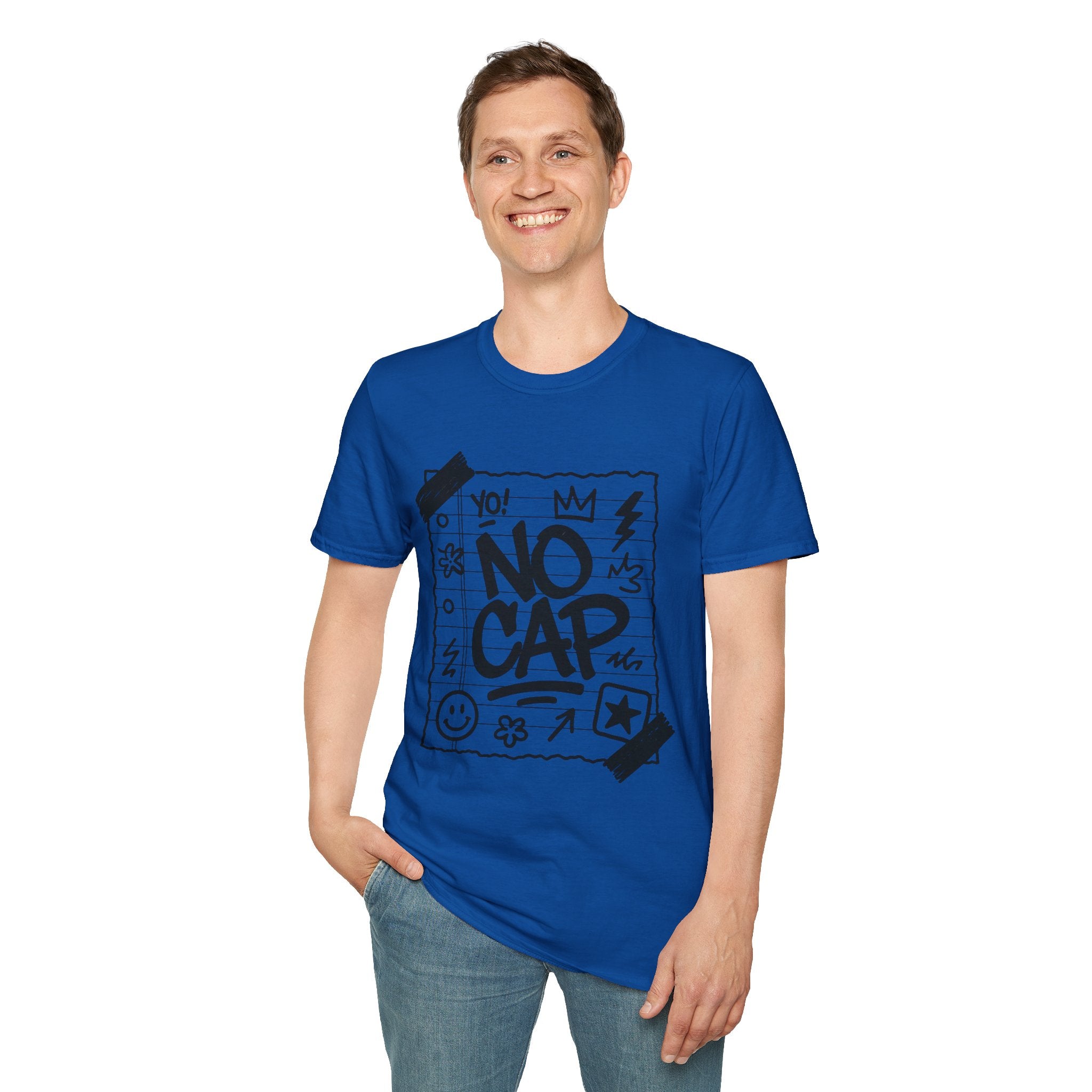 No Cap Streetstyle T-Shirt – Unisex Journal-Paper Graphic Tee, Bold Urban Statement