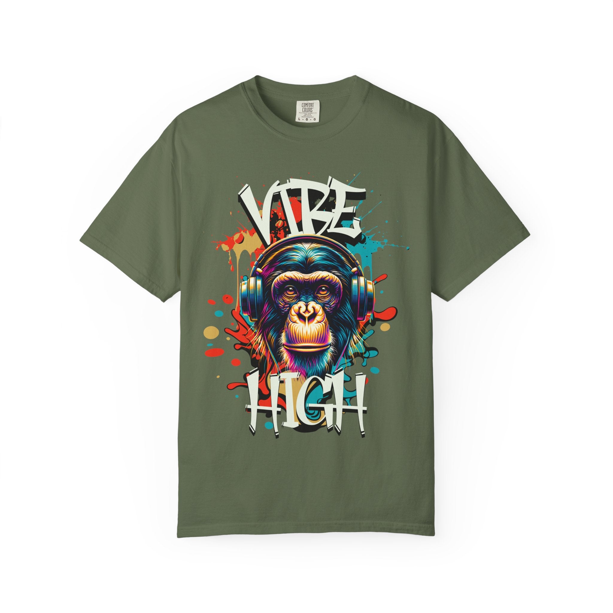 Vibe High Graphic Tee – Unisex Colorful “Vibe High” Monkey Streetwear T-Shirt