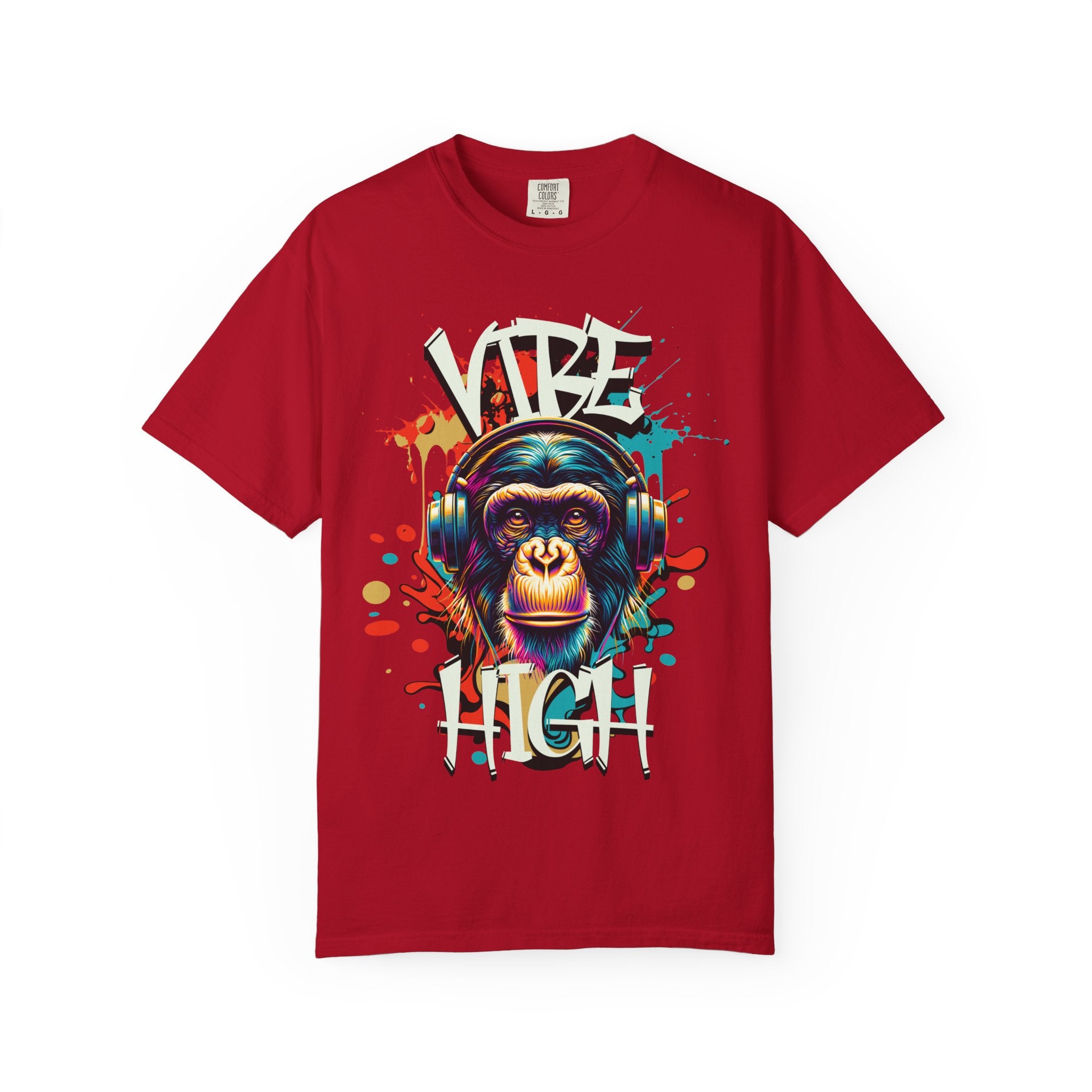 Vibe High Graphic Tee – Unisex Colorful “Vibe High” Monkey Streetwear T-Shirt