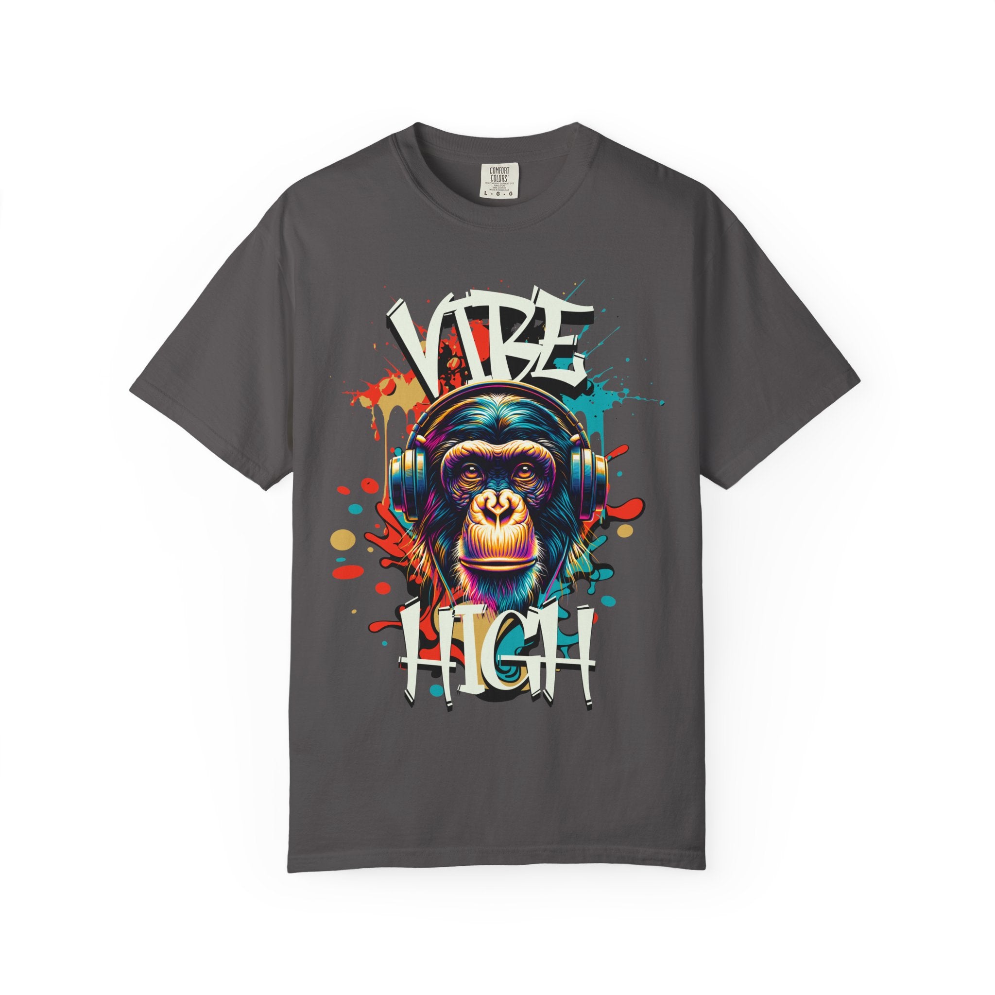 Vibe High Graphic Tee – Unisex Colorful “Vibe High” Monkey Streetwear T-Shirt