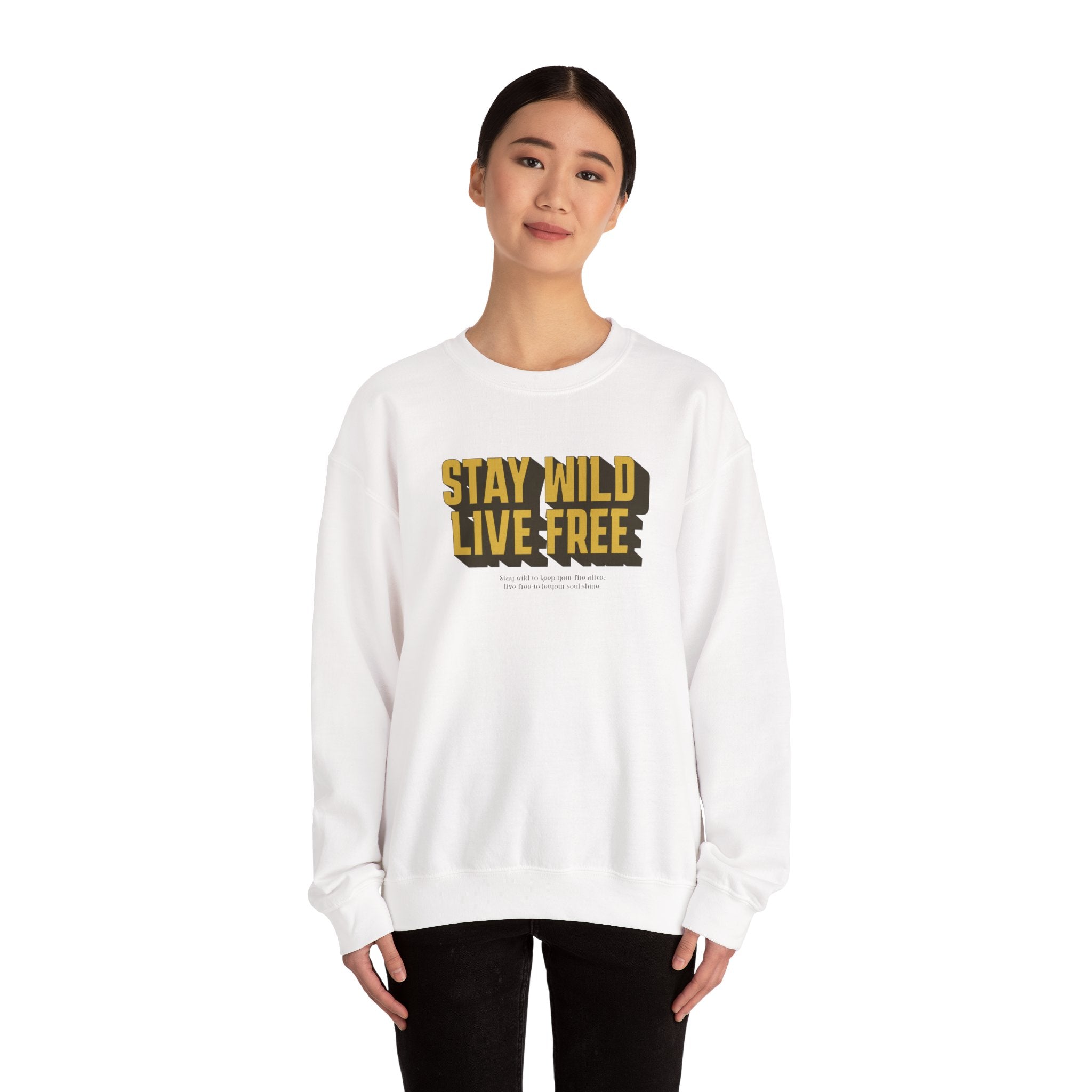 Stay Wild Live Free Sweatshirt | Unisex Outdoor Crewneck for Adventurers
