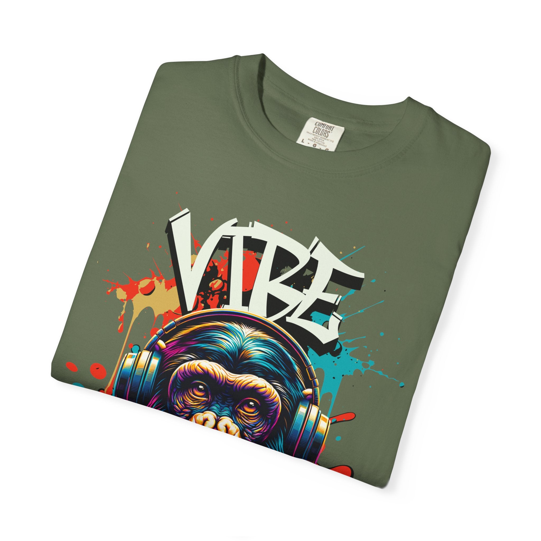 Vibe High Graphic Tee – Unisex Colorful “Vibe High” Monkey Streetwear T-Shirt