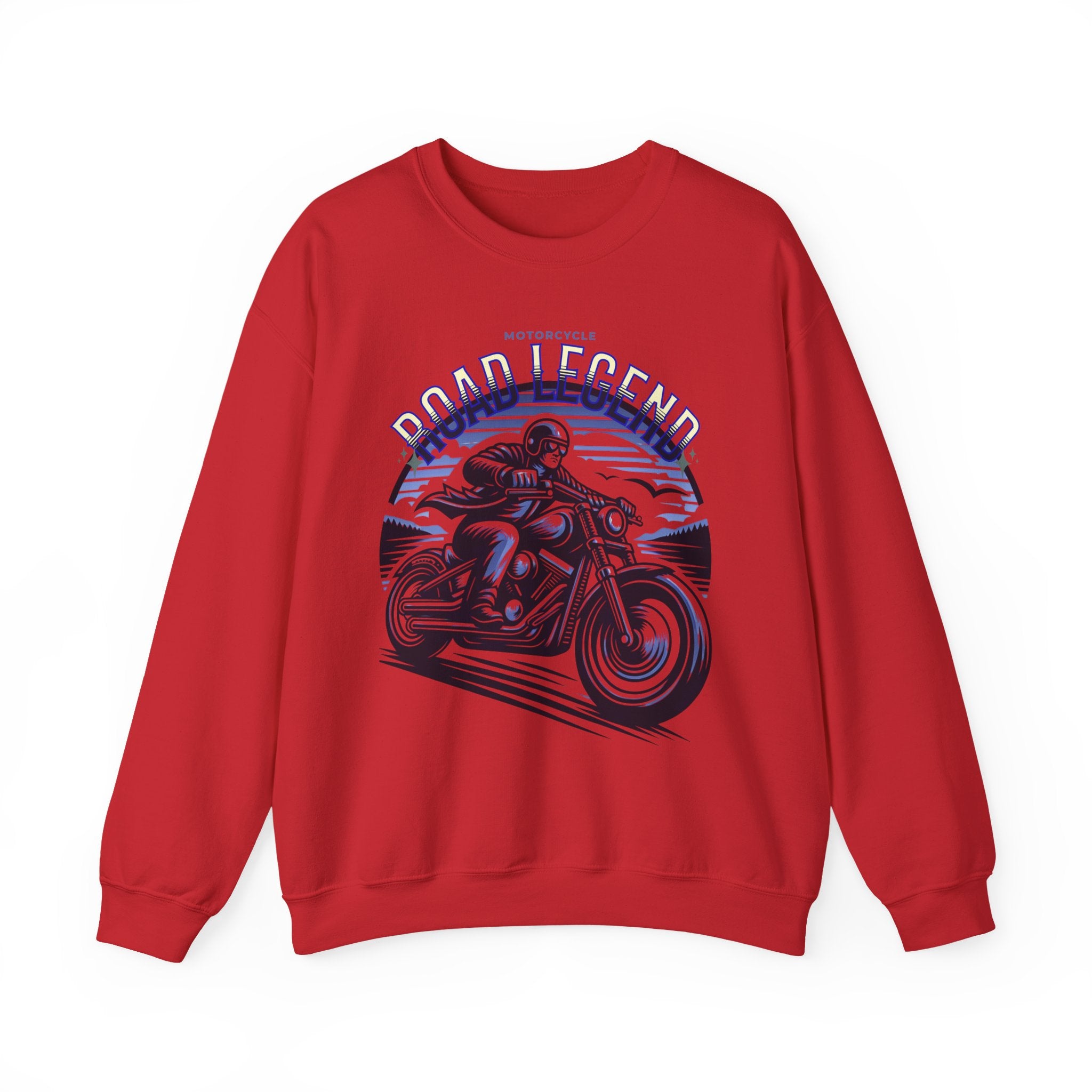 Motorcycle Road Legend Sweatshirt – Unisex Vintage Vibe Crewneck for Riders