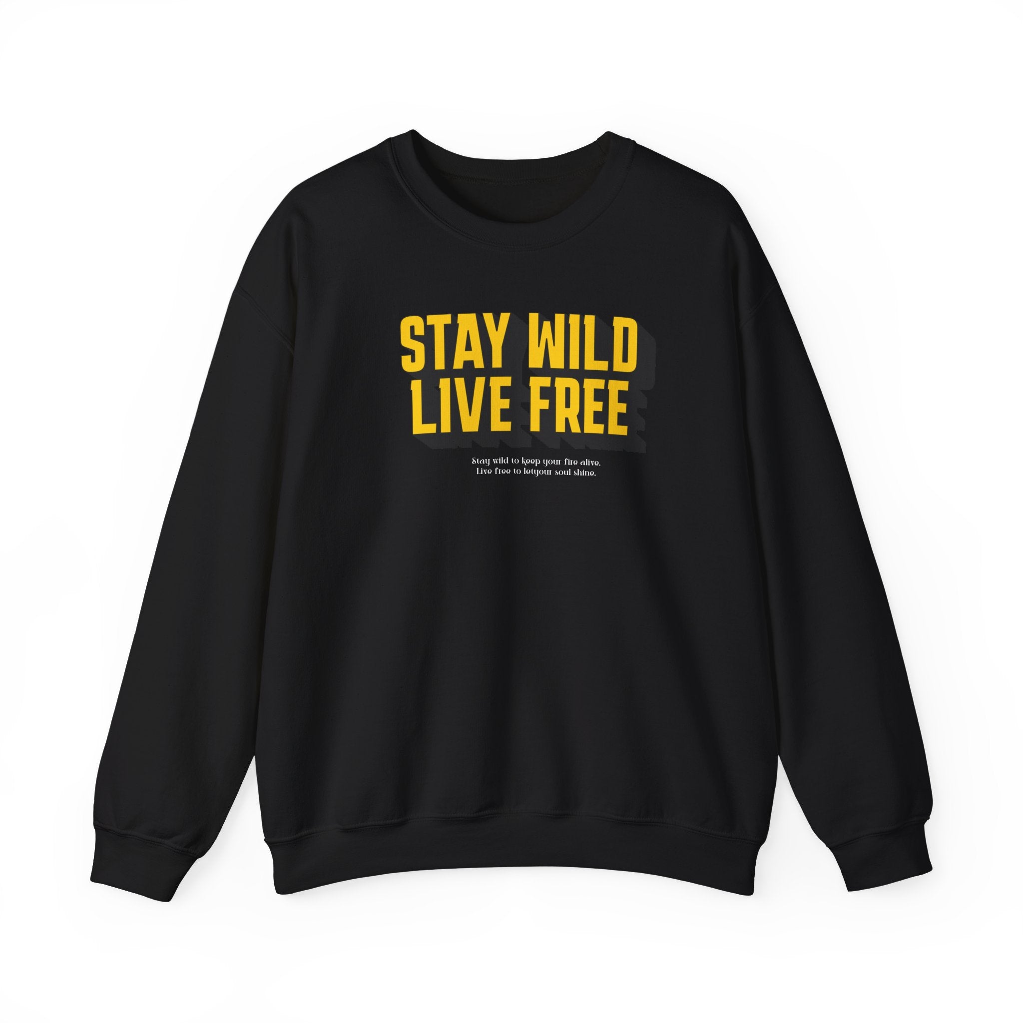 Stay Wild Live Free Sweatshirt | Unisex Outdoor Crewneck for Adventurers