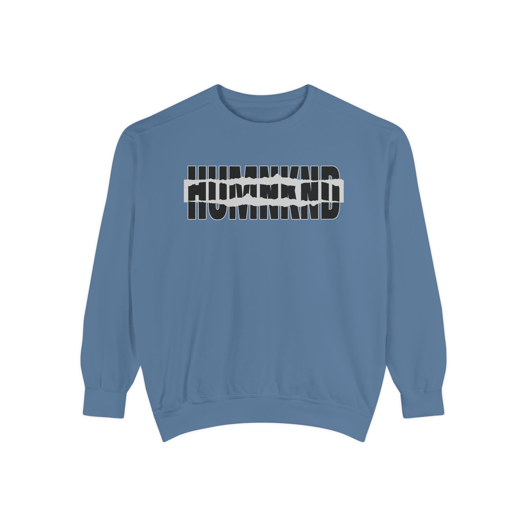 Humankind Sweatshirt – Unisex Garment-Dyed Crewneck, Cozy Everyday Comfort & Inspirational Gift