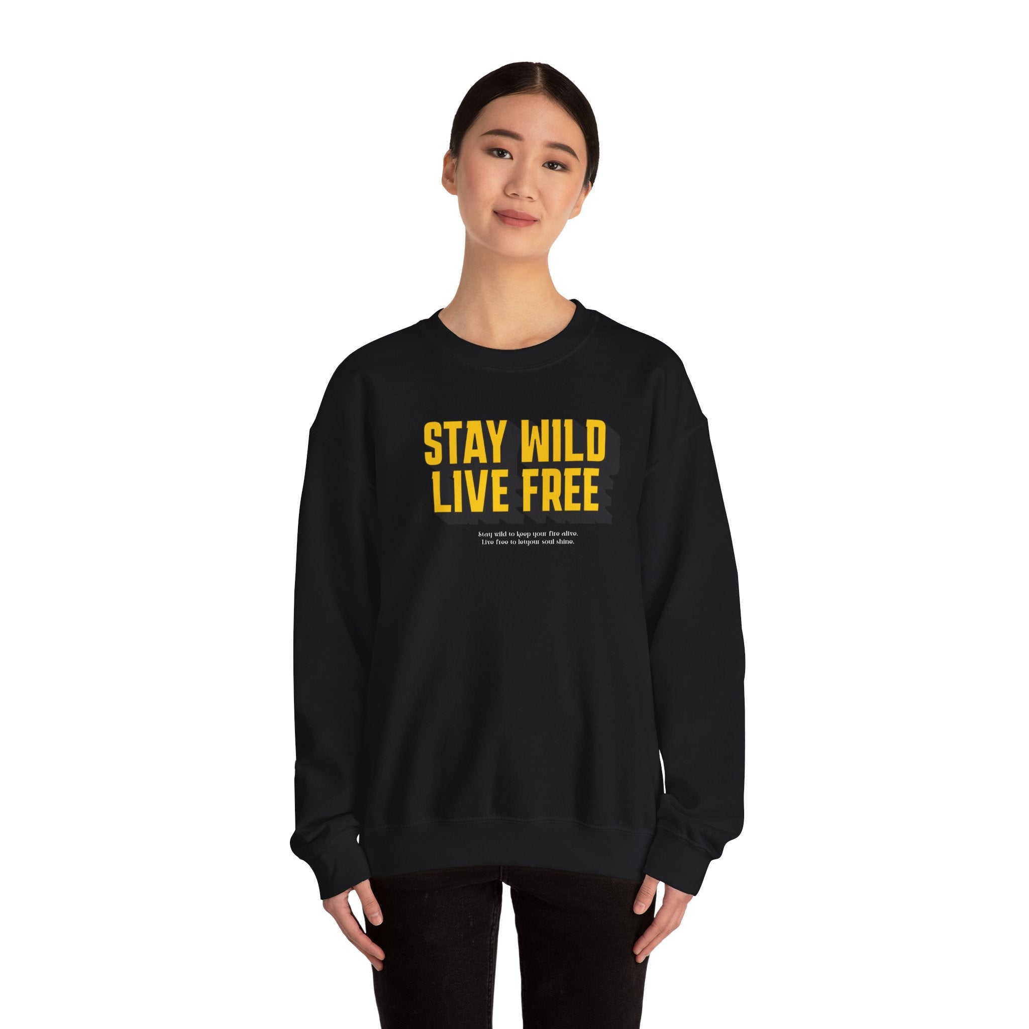 Stay Wild Live Free Sweatshirt | Unisex Outdoor Crewneck for Adventurers