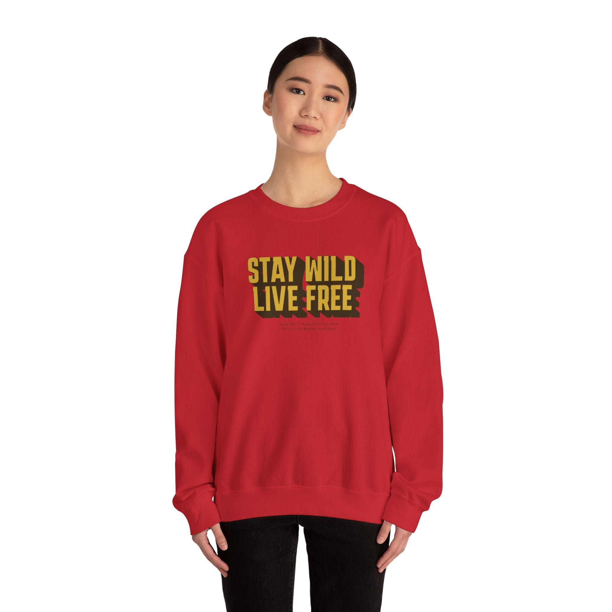 Stay Wild Live Free Sweatshirt | Unisex Outdoor Crewneck for Adventurers