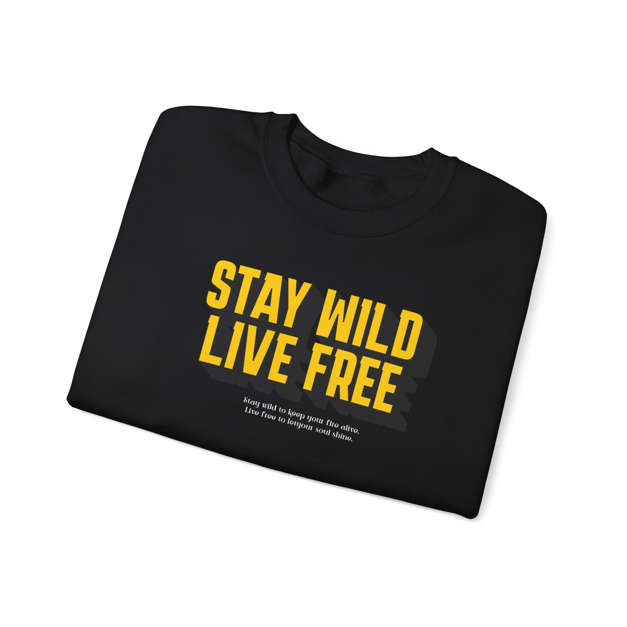 Stay Wild Live Free Sweatshirt | Unisex Outdoor Crewneck for Adventurers