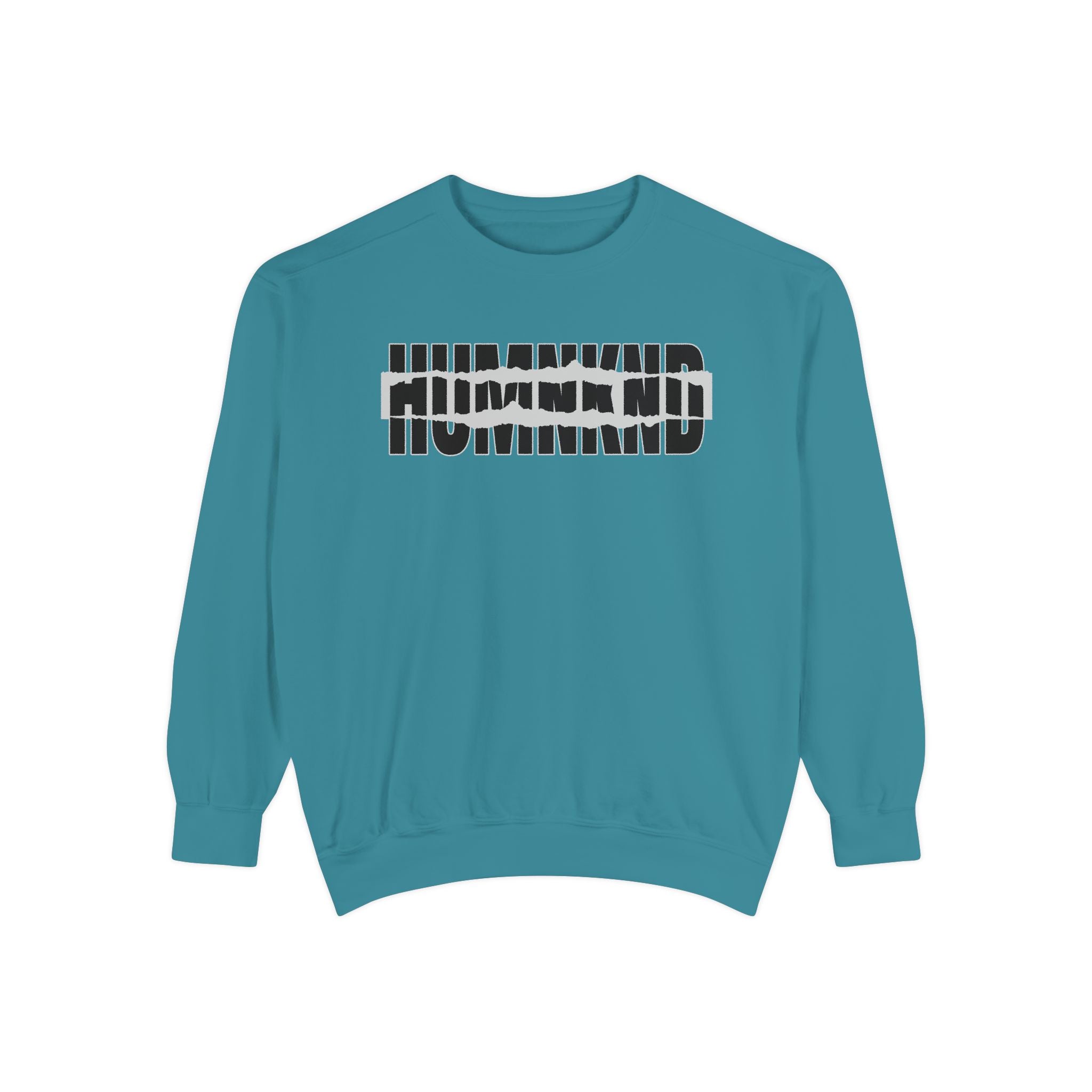 Humankind Sweatshirt – Unisex Garment-Dyed Crewneck, Cozy Everyday Comfort & Inspirational Gift