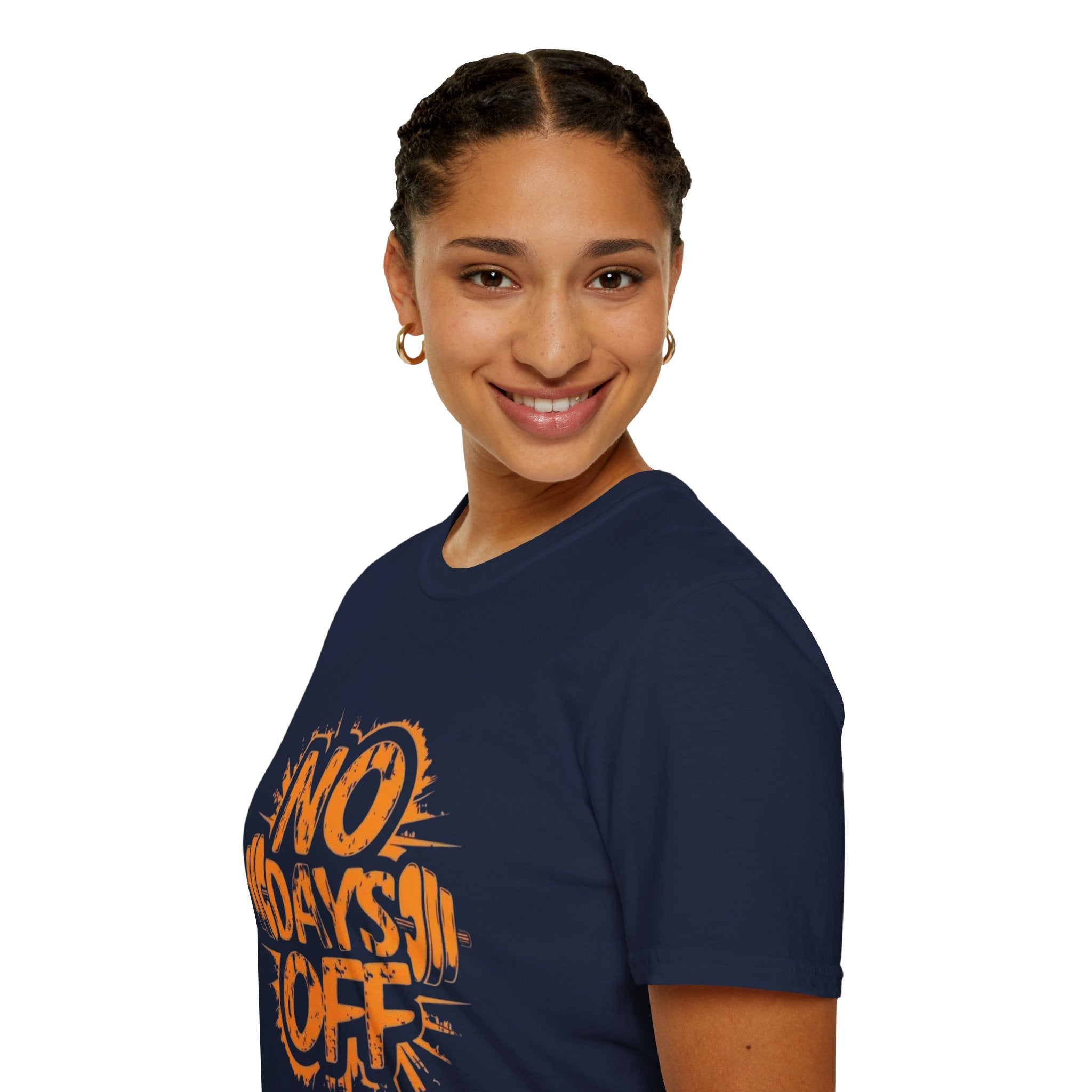 No Days Off Graphic Tee – Unisex Streetstyle Workout Shirt