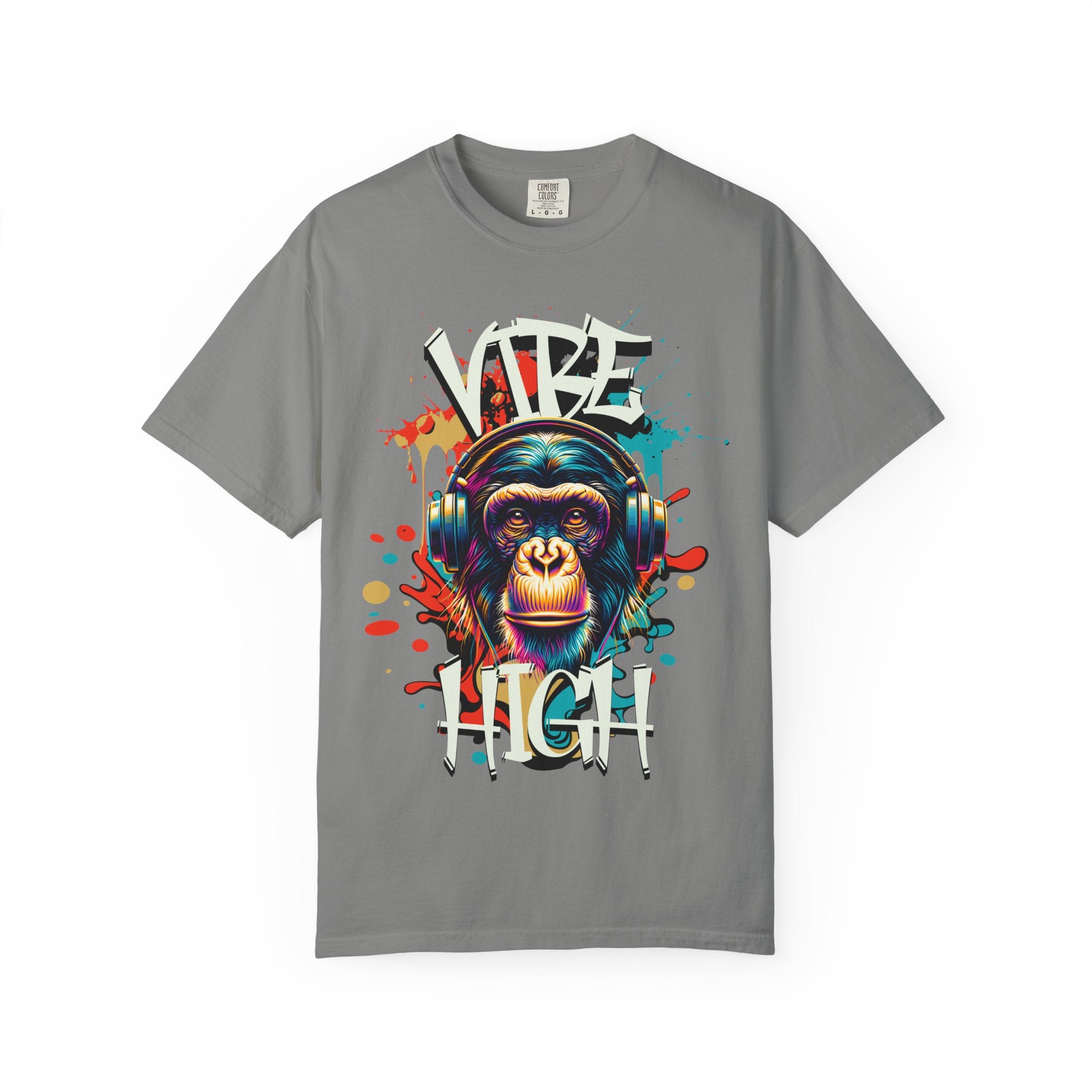 Vibe High Graphic Tee – Unisex Colorful “Vibe High” Monkey Streetwear T-Shirt