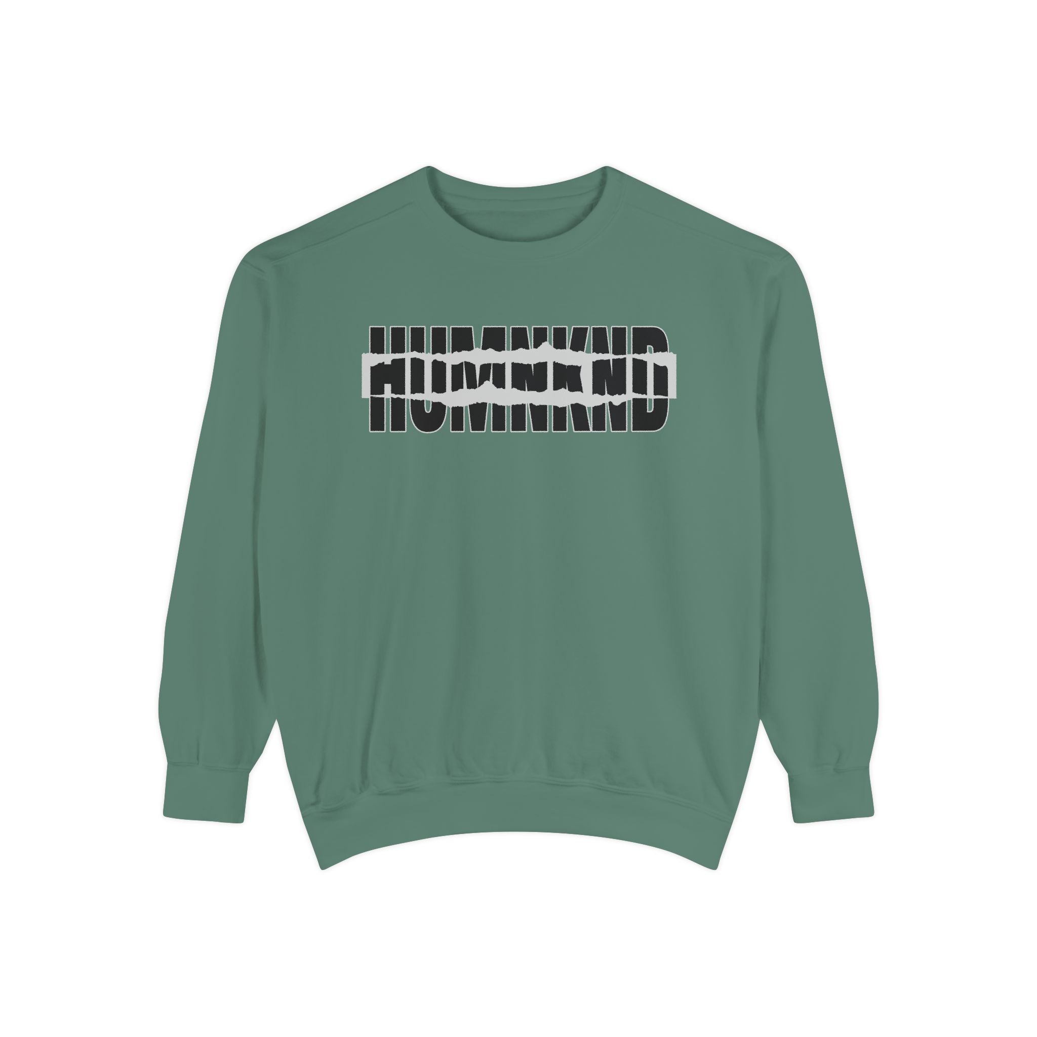Humankind Sweatshirt – Unisex Garment-Dyed Crewneck, Cozy Everyday Comfort & Inspirational Gift
