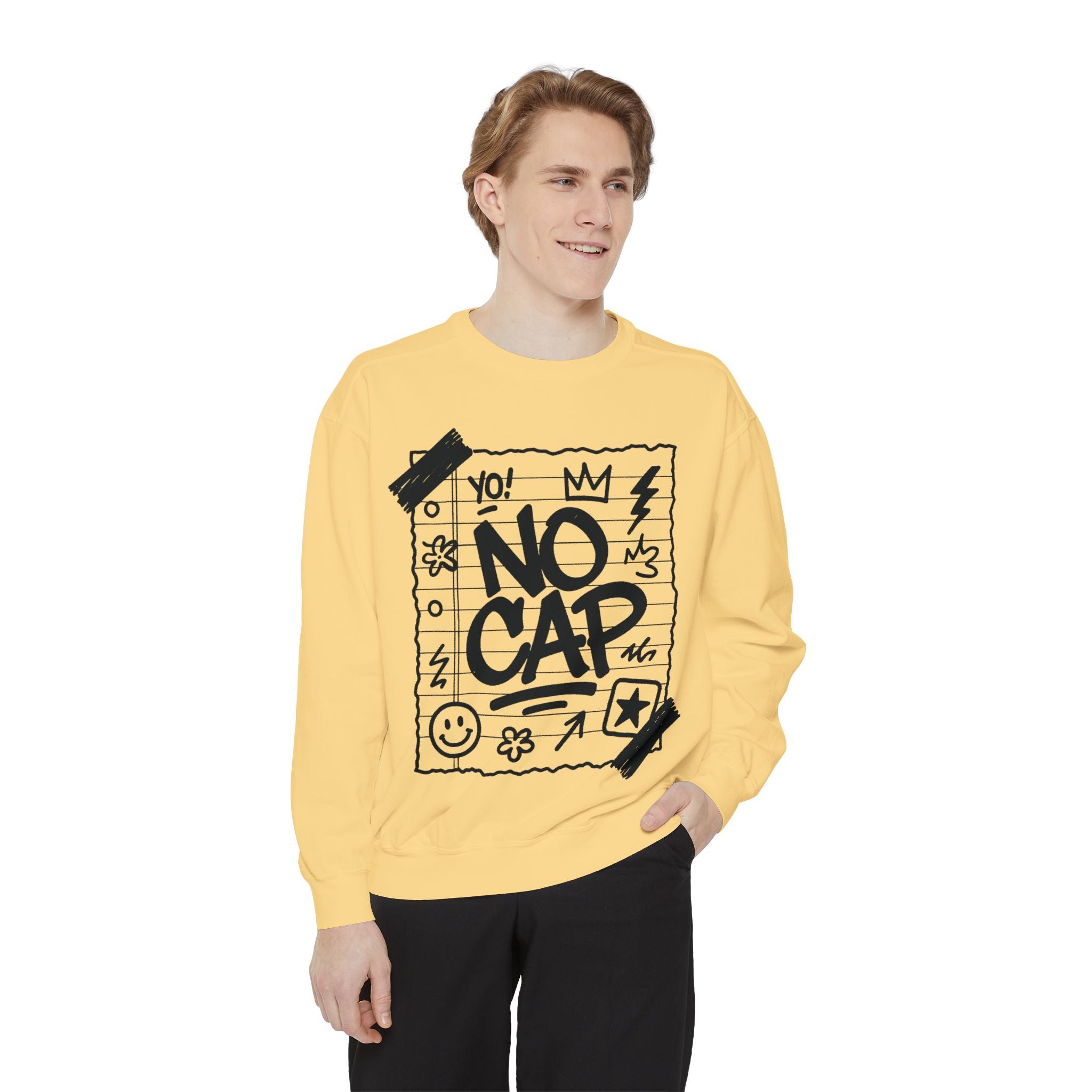 NO CAP Streetwear Hoodie – Unisex Urban Graffiti Sweatshirt, Journal-Paper Style