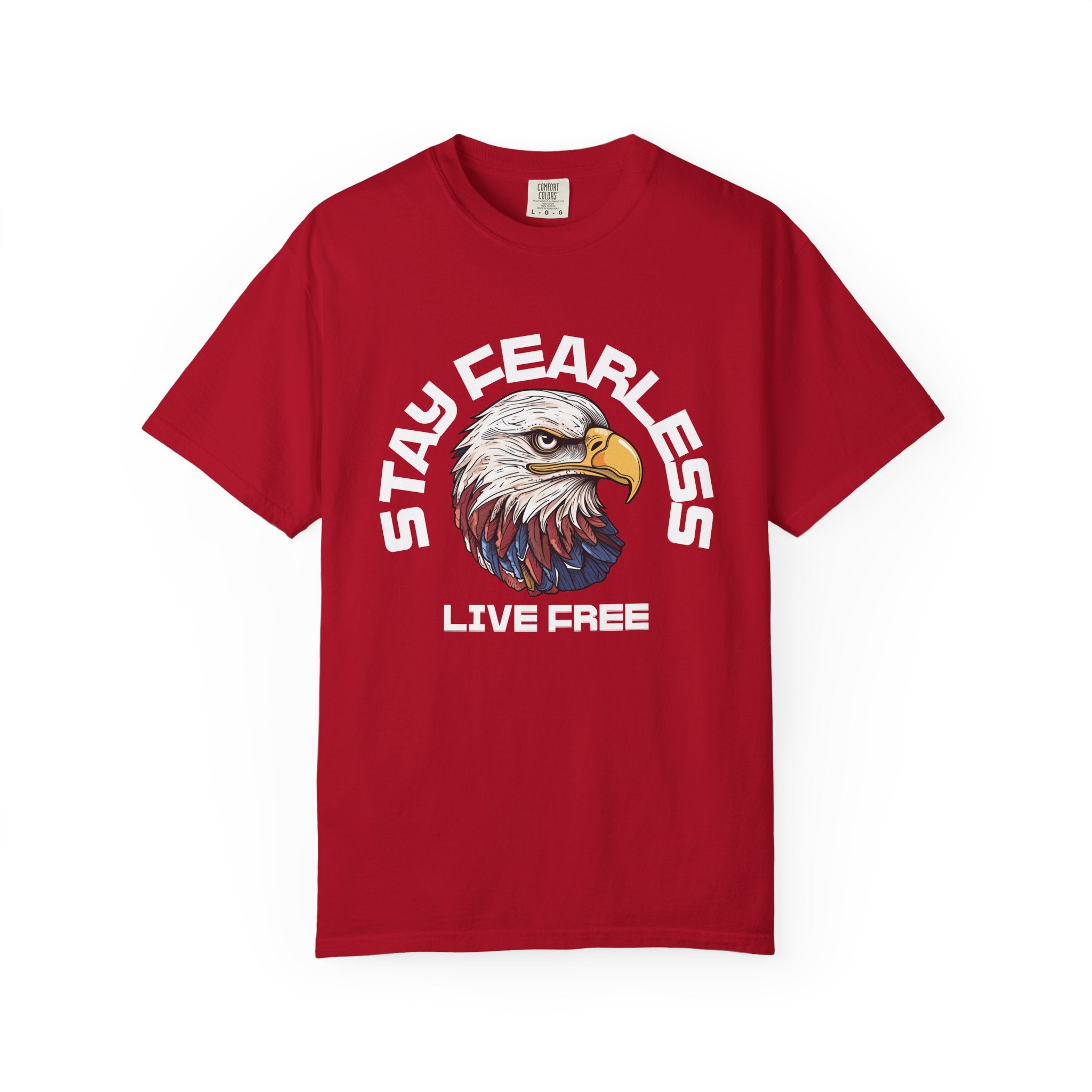 Fearless Eagle T-Shirt – Unisex “Stay Fearless, Live Free” Graphic Tee, Gift for Outdoor Lovers