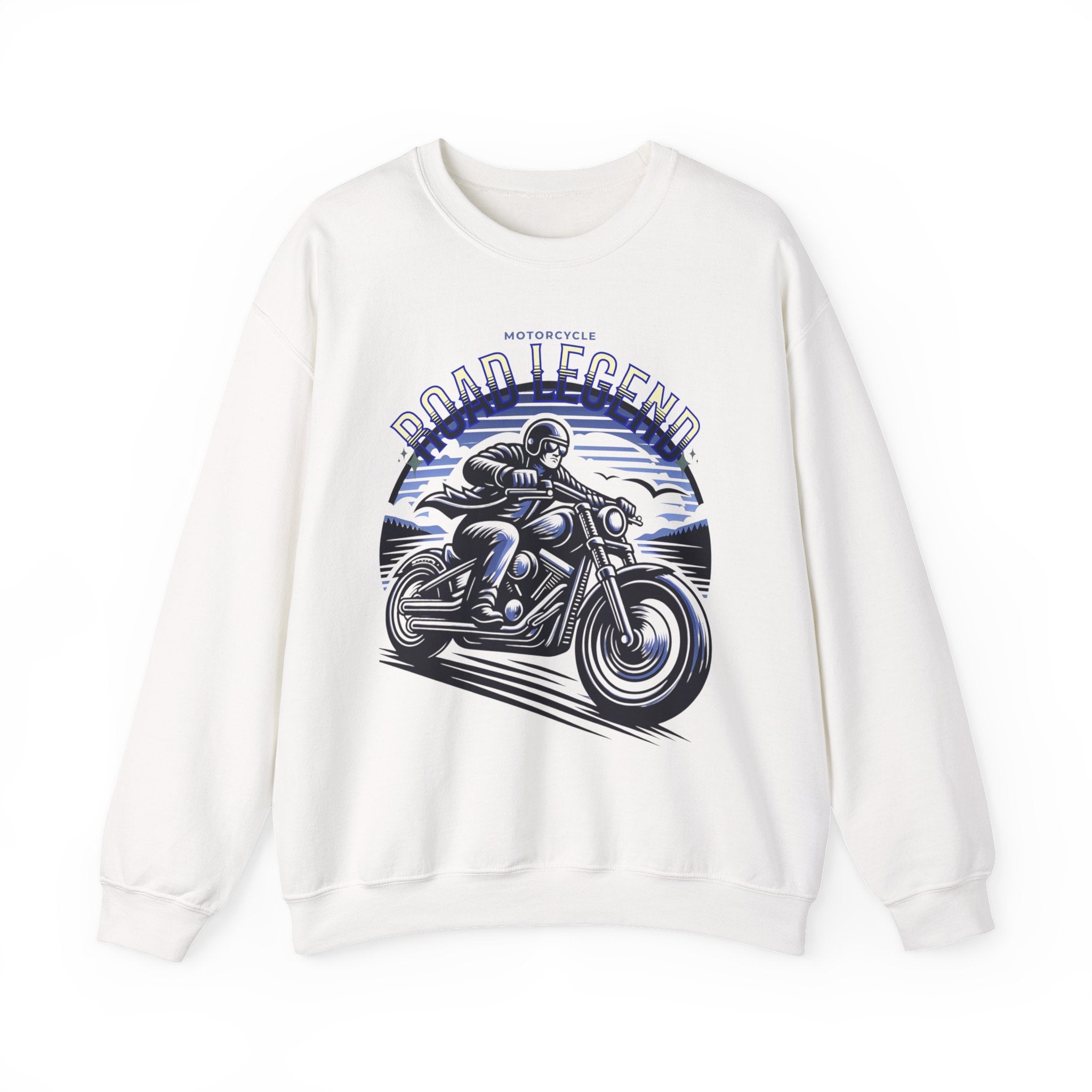 Motorcycle Road Legend Sweatshirt – Unisex Vintage Vibe Crewneck for Riders