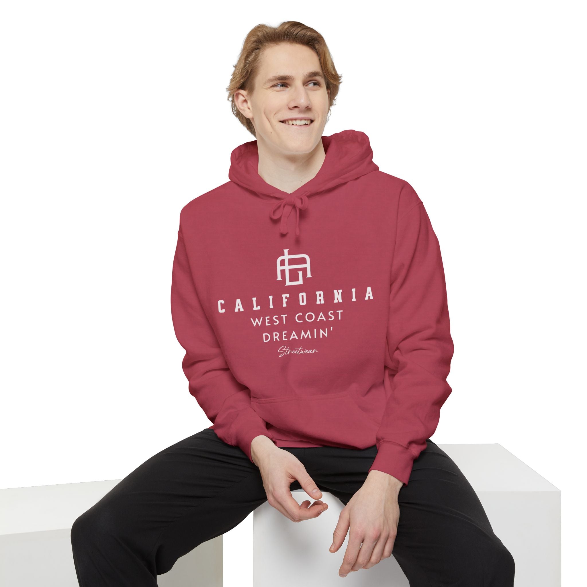 California Dreamin’ Hoodie – Unisex Garment-Dyed Comfort for Travel & Relaxation