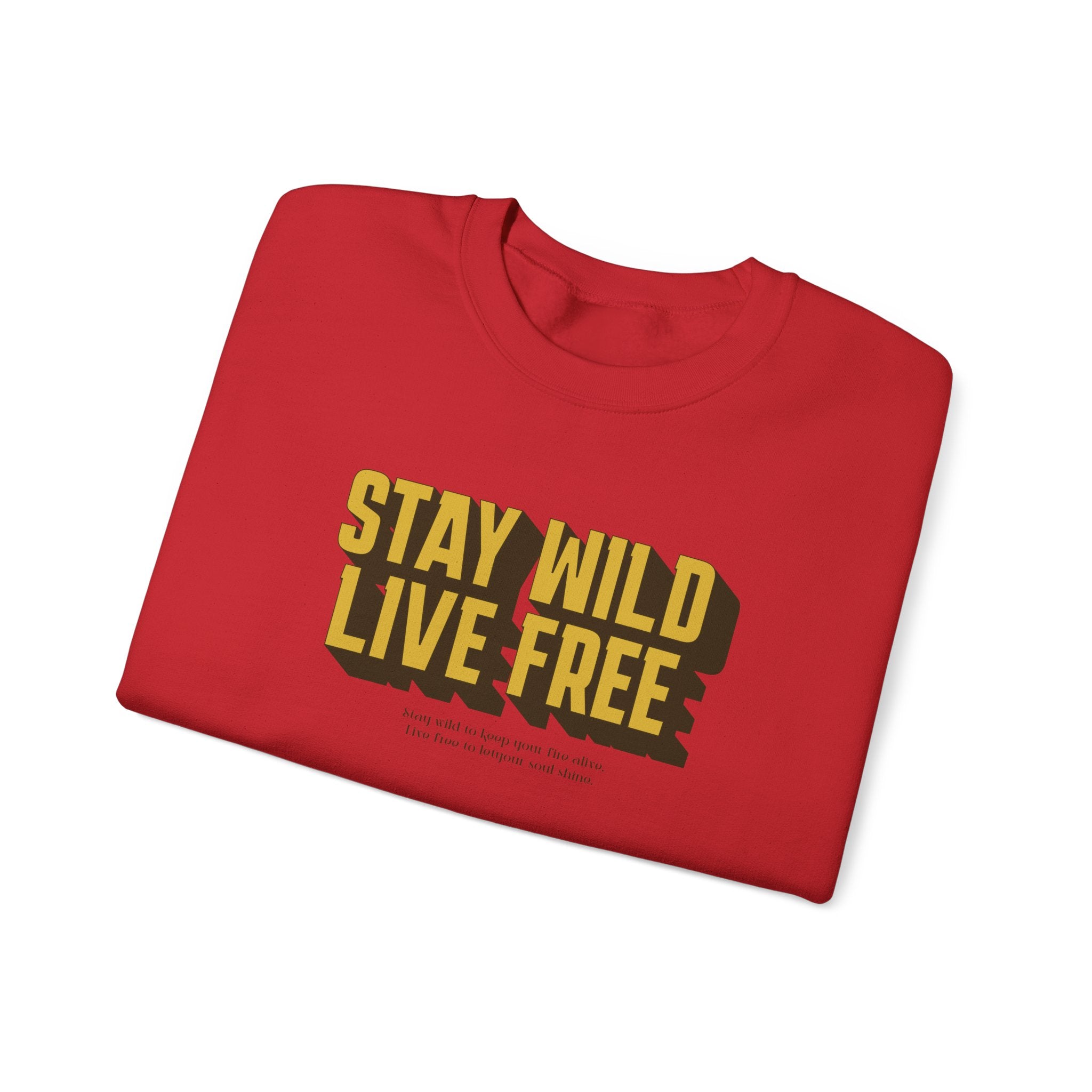Stay Wild Live Free Sweatshirt | Unisex Outdoor Crewneck for Adventurers