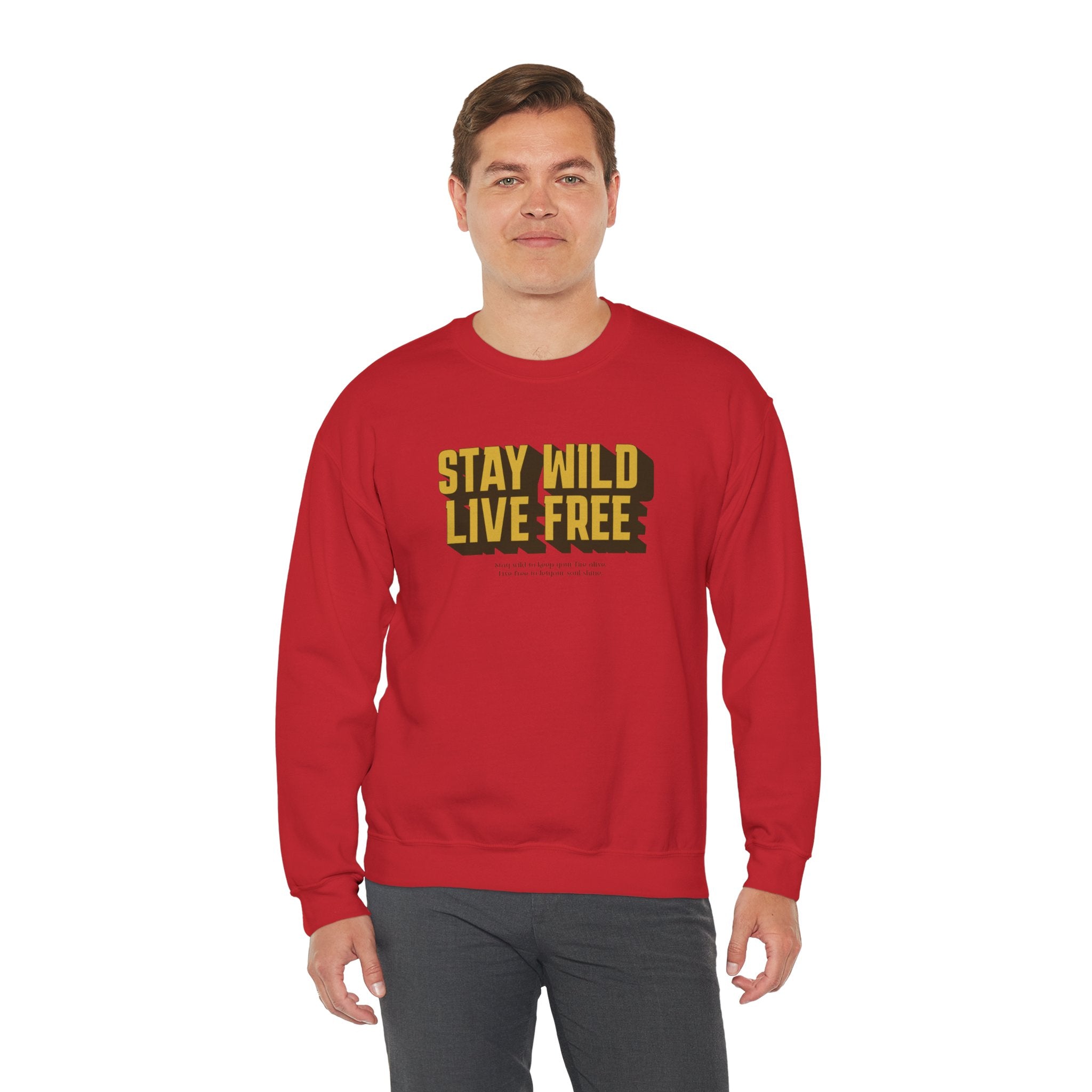 Stay Wild Live Free Sweatshirt | Unisex Outdoor Crewneck for Adventurers