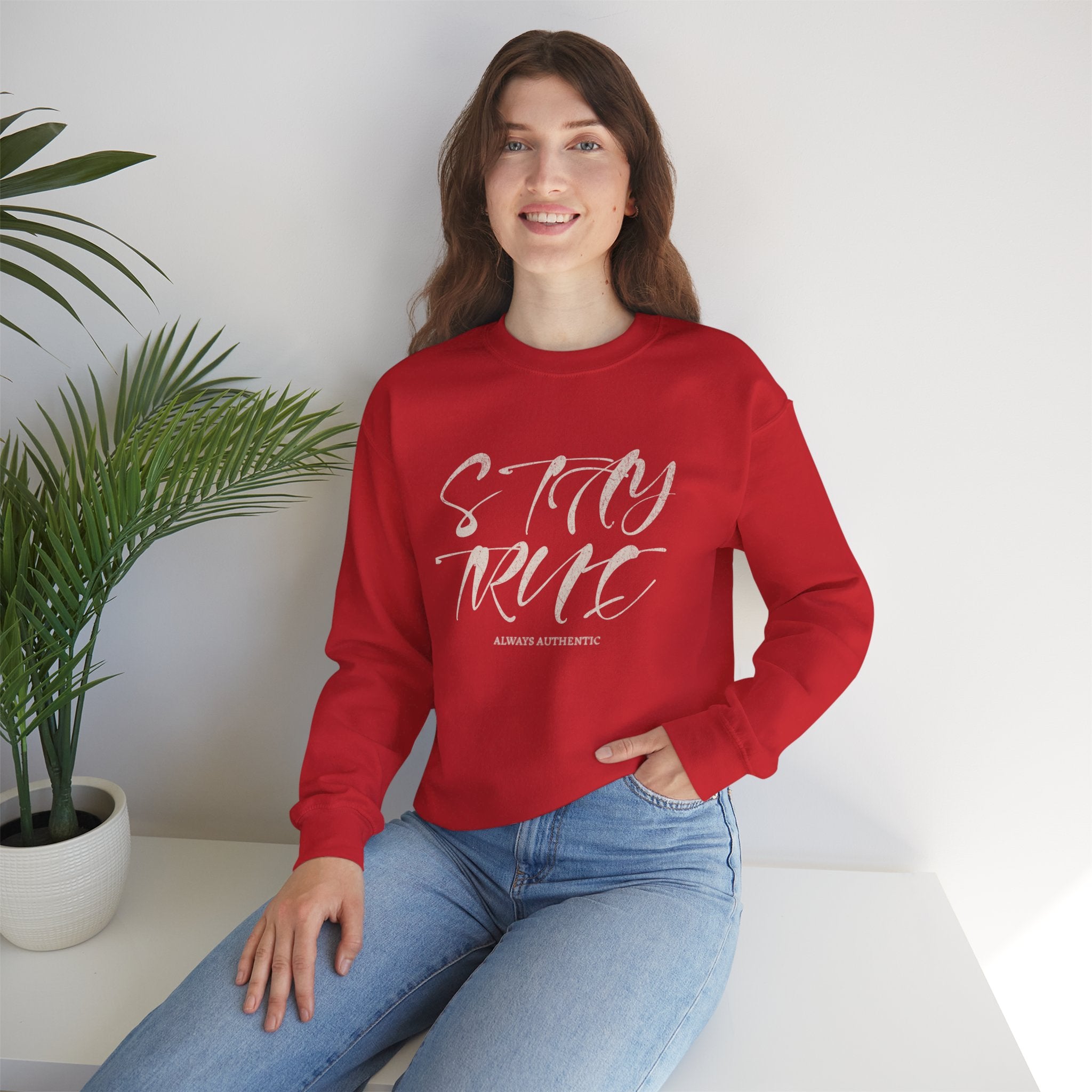 Stay True Crewneck Sweatshirt – Unisex Heavy Blend™ Everyday Comfort & Inspiring Apparel