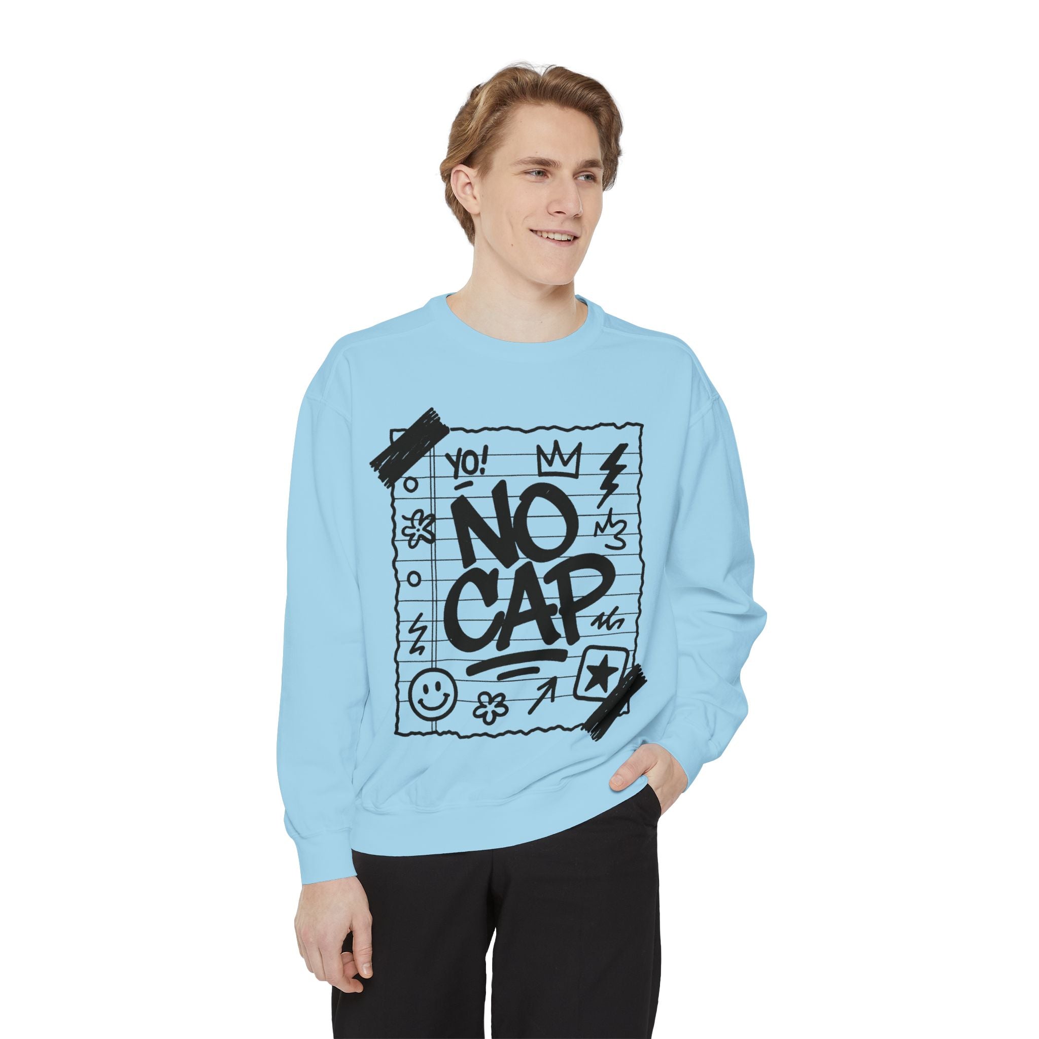 NO CAP Streetwear Hoodie – Unisex Urban Graffiti Sweatshirt, Journal-Paper Style
