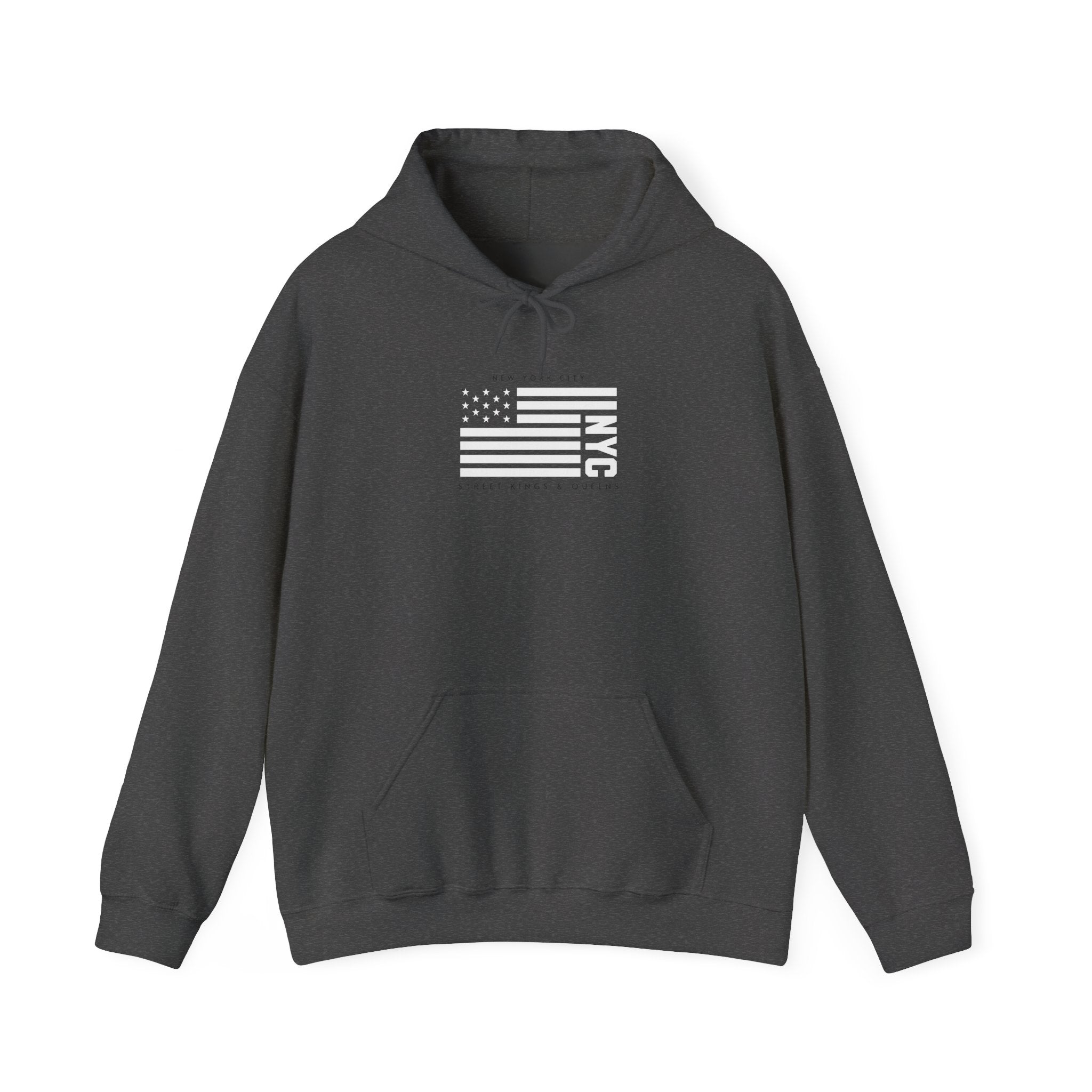 NYC Flag Hooded Sweatshirt – Cozy Unisex Pullover for City Lovers