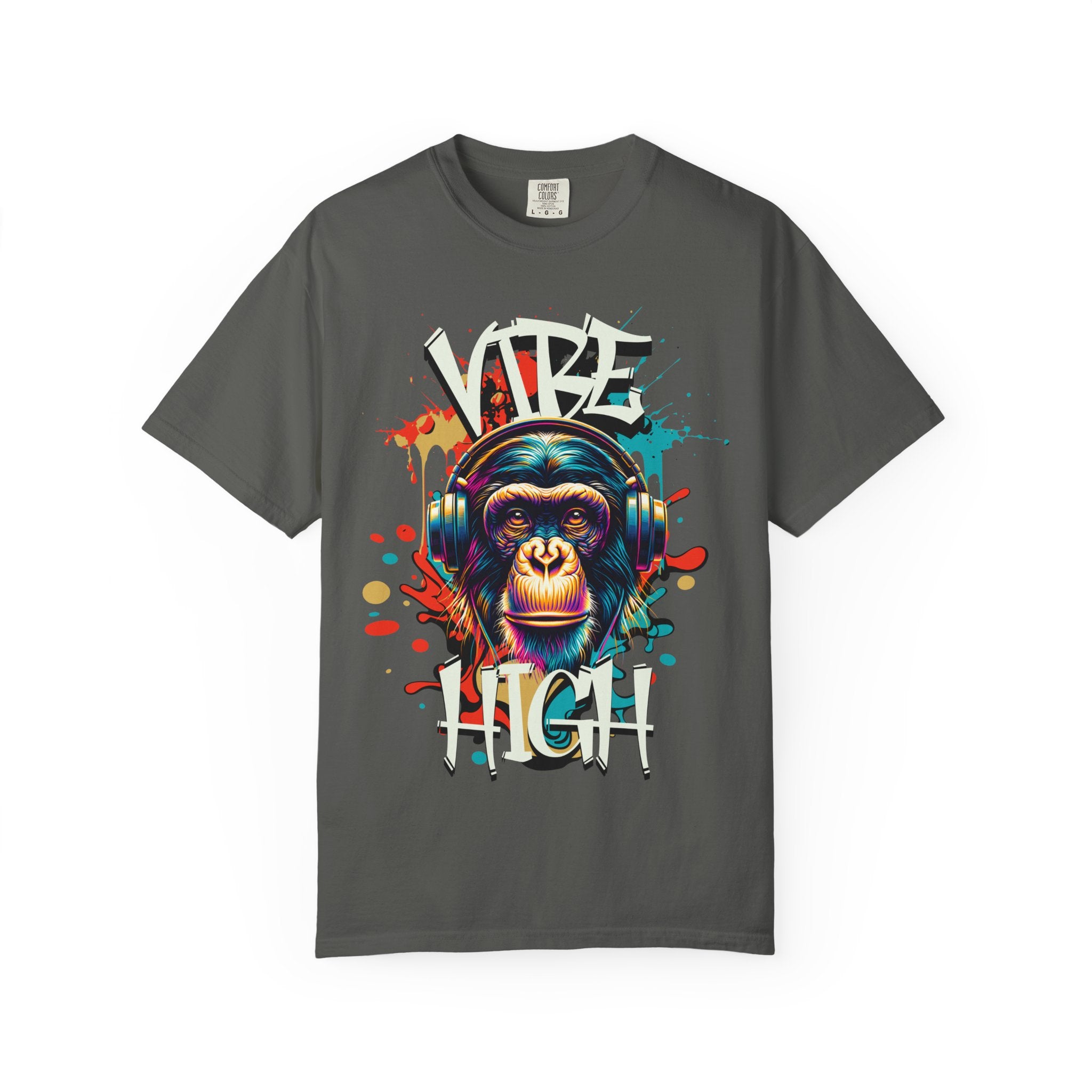Vibe High Graphic Tee – Unisex Colorful “Vibe High” Monkey Streetwear T-Shirt