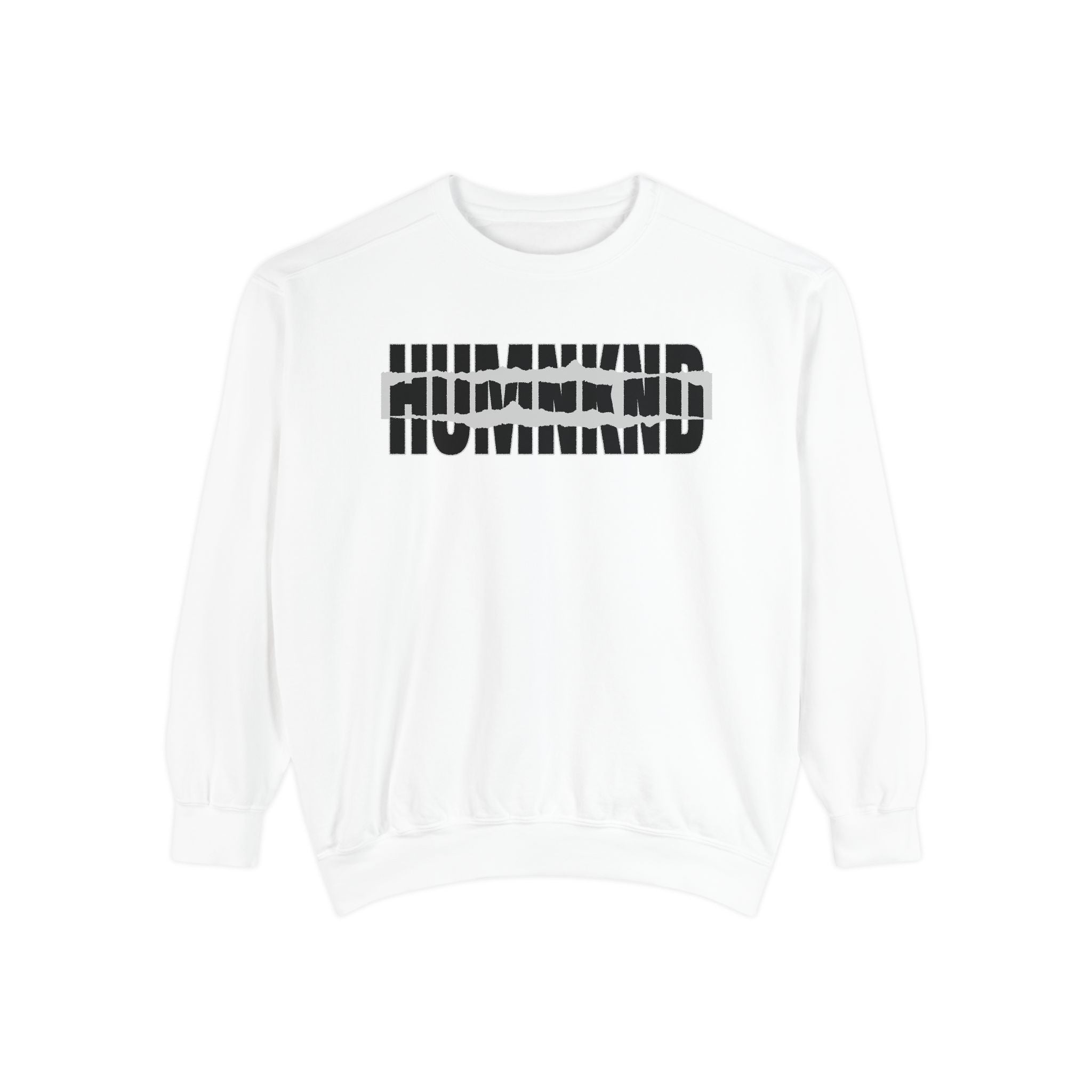 Humankind Sweatshirt – Unisex Garment-Dyed Crewneck, Cozy Everyday Comfort & Inspirational Gift
