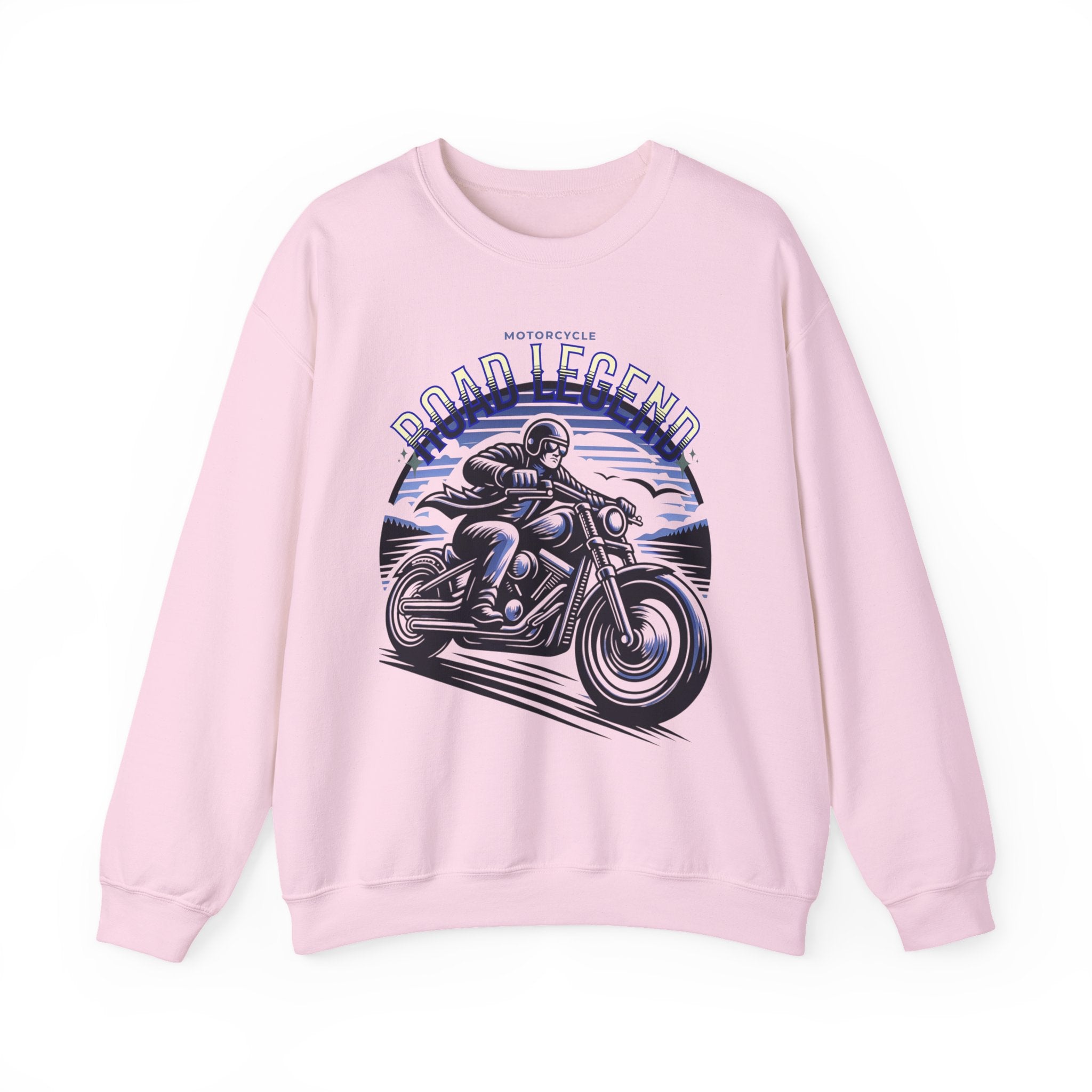 Motorcycle Road Legend Sweatshirt – Unisex Vintage Vibe Crewneck for Riders