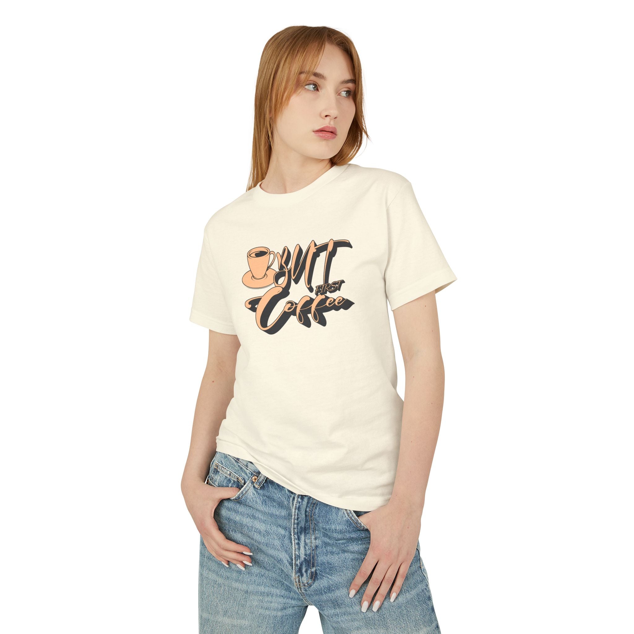 Coffee-Themed Heavyweight Tee – Unisex Vintage Garment-Dyed Crewneck, Cozy Casual Gift for Coffee Lovers