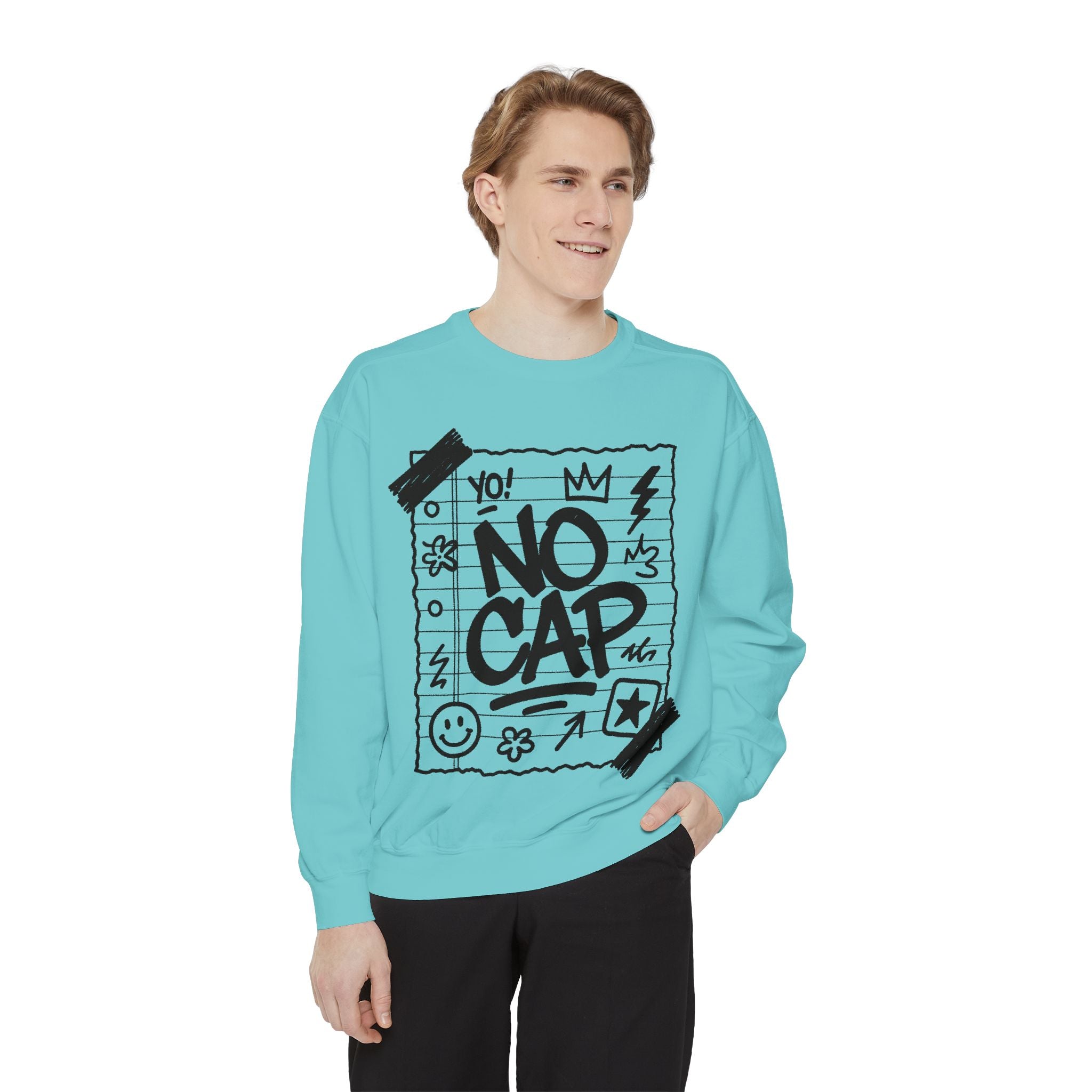 NO CAP Streetwear Hoodie – Unisex Urban Graffiti Sweatshirt, Journal-Paper Style