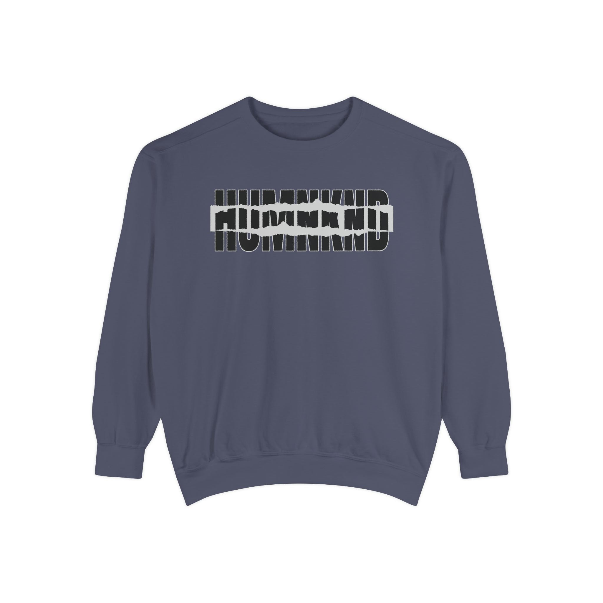 Humankind Sweatshirt – Unisex Garment-Dyed Crewneck, Cozy Everyday Comfort & Inspirational Gift