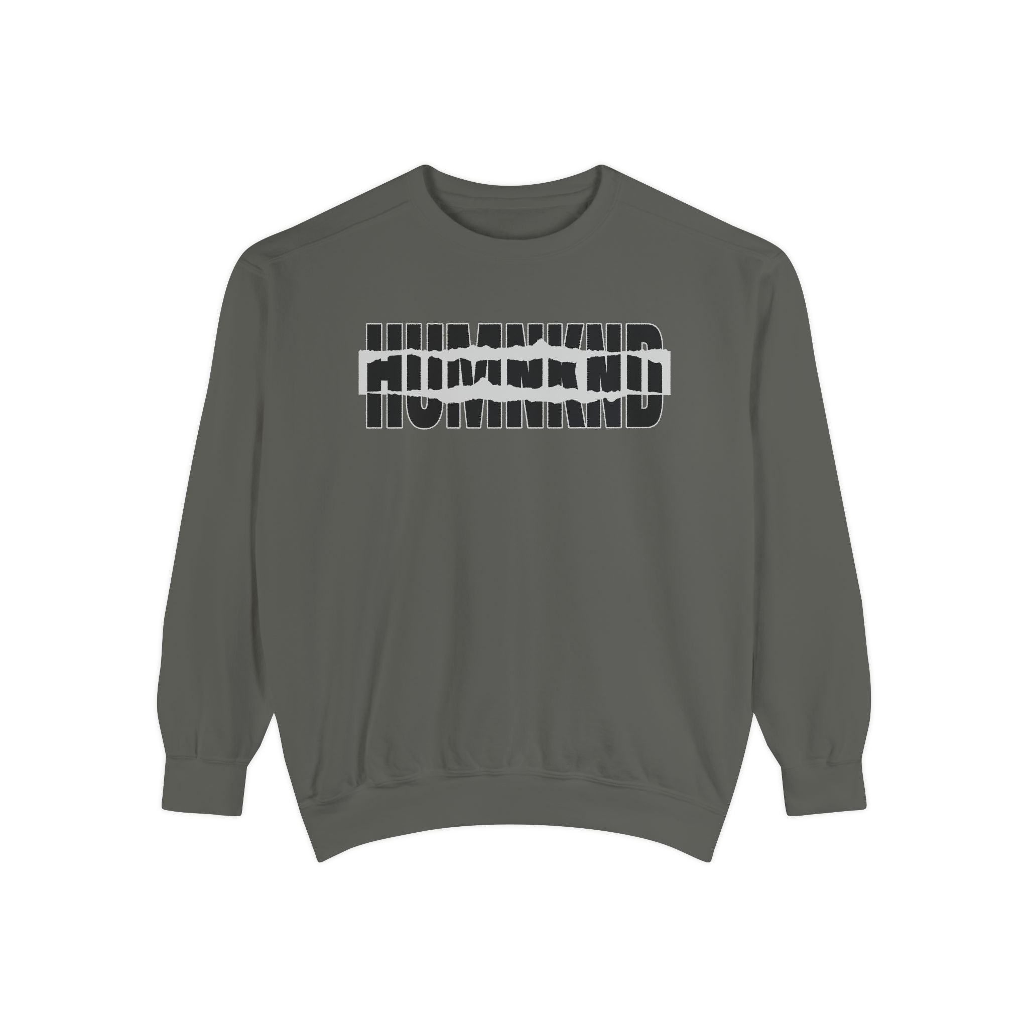 Humankind Sweatshirt – Unisex Garment-Dyed Crewneck, Cozy Everyday Comfort & Inspirational Gift