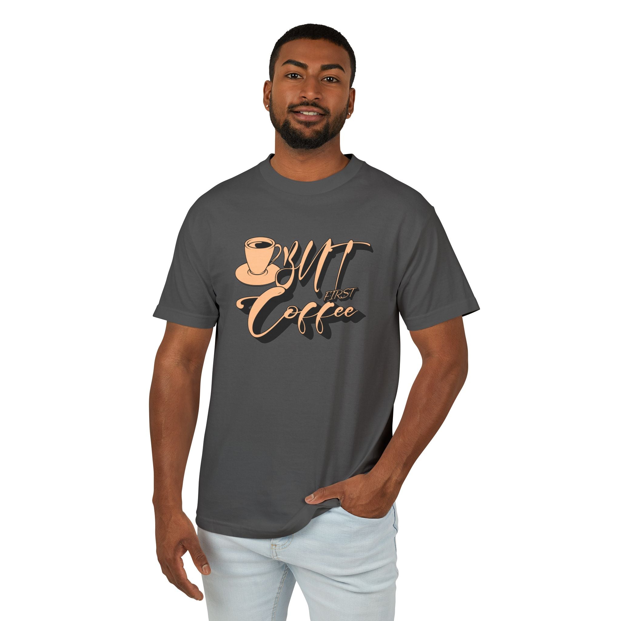 Coffee-Themed Heavyweight Tee – Cozy Casual Gift for Coffee Lovers