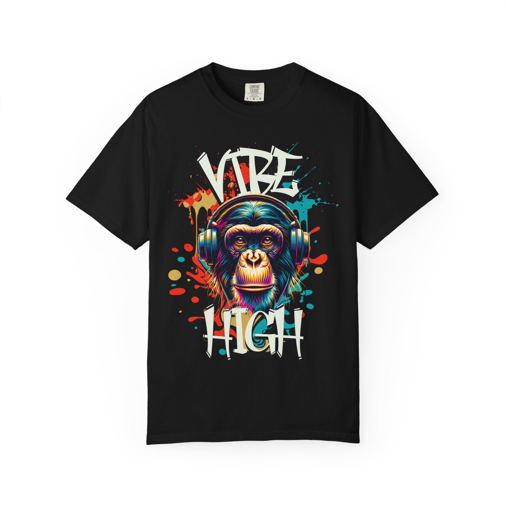 Vibe High Graphic Tee – Unisex Colorful “Vibe High” Monkey Streetwear T-Shirt