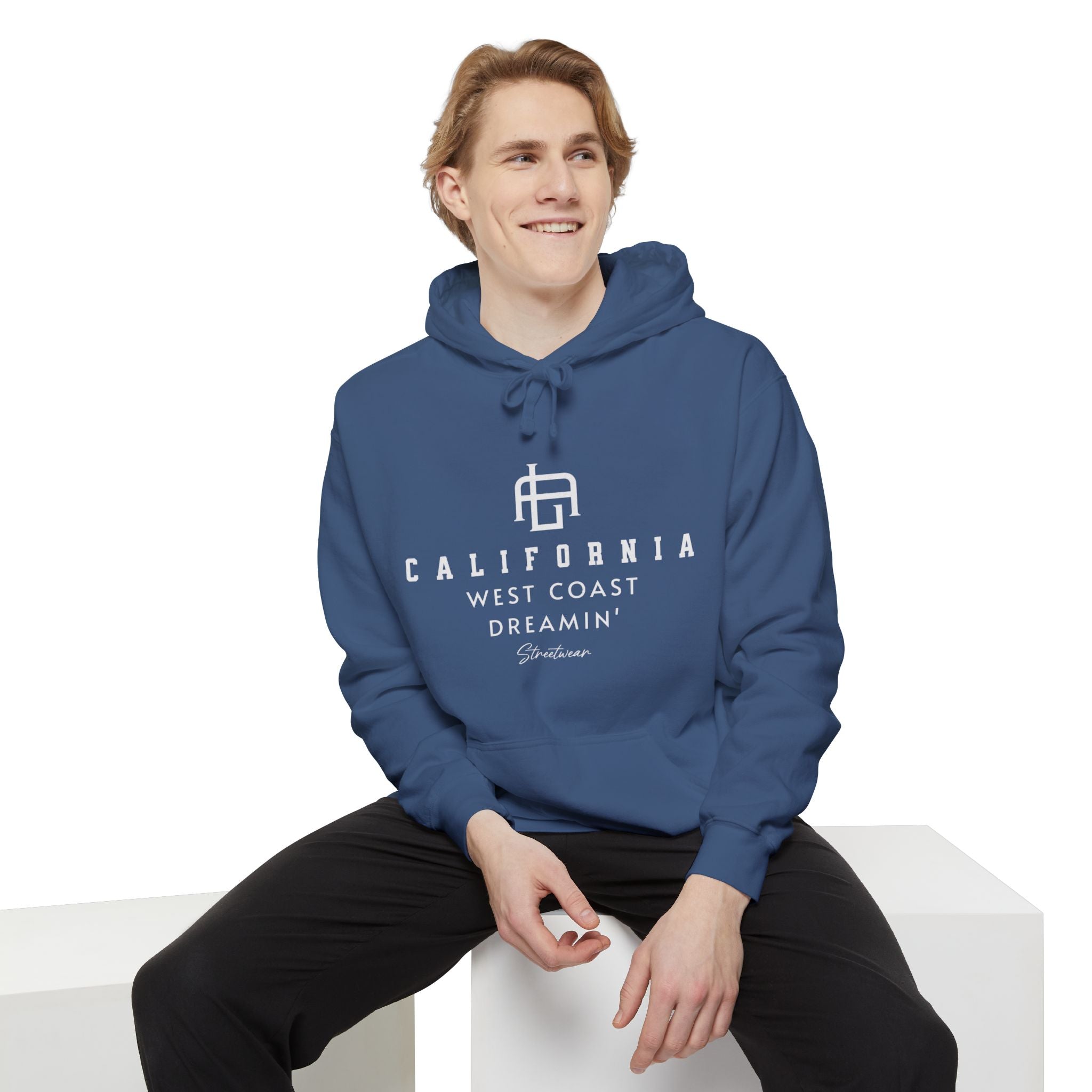 California Dreamin’ Hoodie – Unisex Garment-Dyed Comfort for Travel & Relaxation