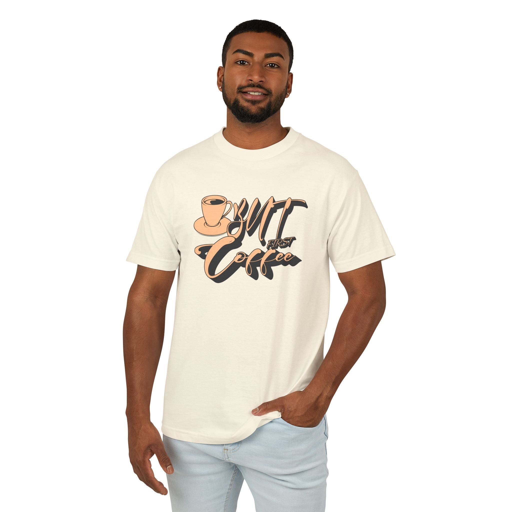 Coffee-Themed Heavyweight Tee – Cozy Casual Gift for Coffee Lovers