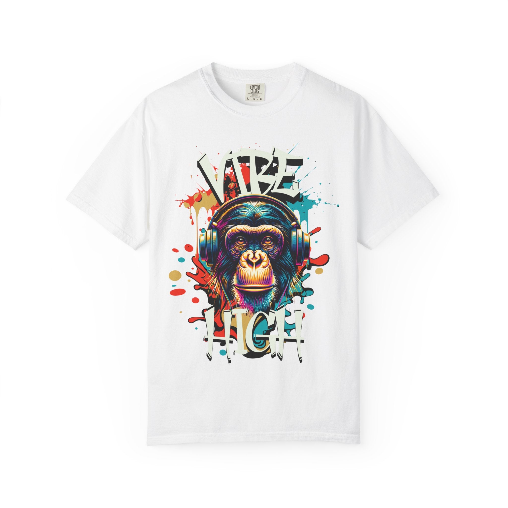 Vibe High Graphic Tee – Unisex Colorful “Vibe High” Monkey Streetwear T-Shirt