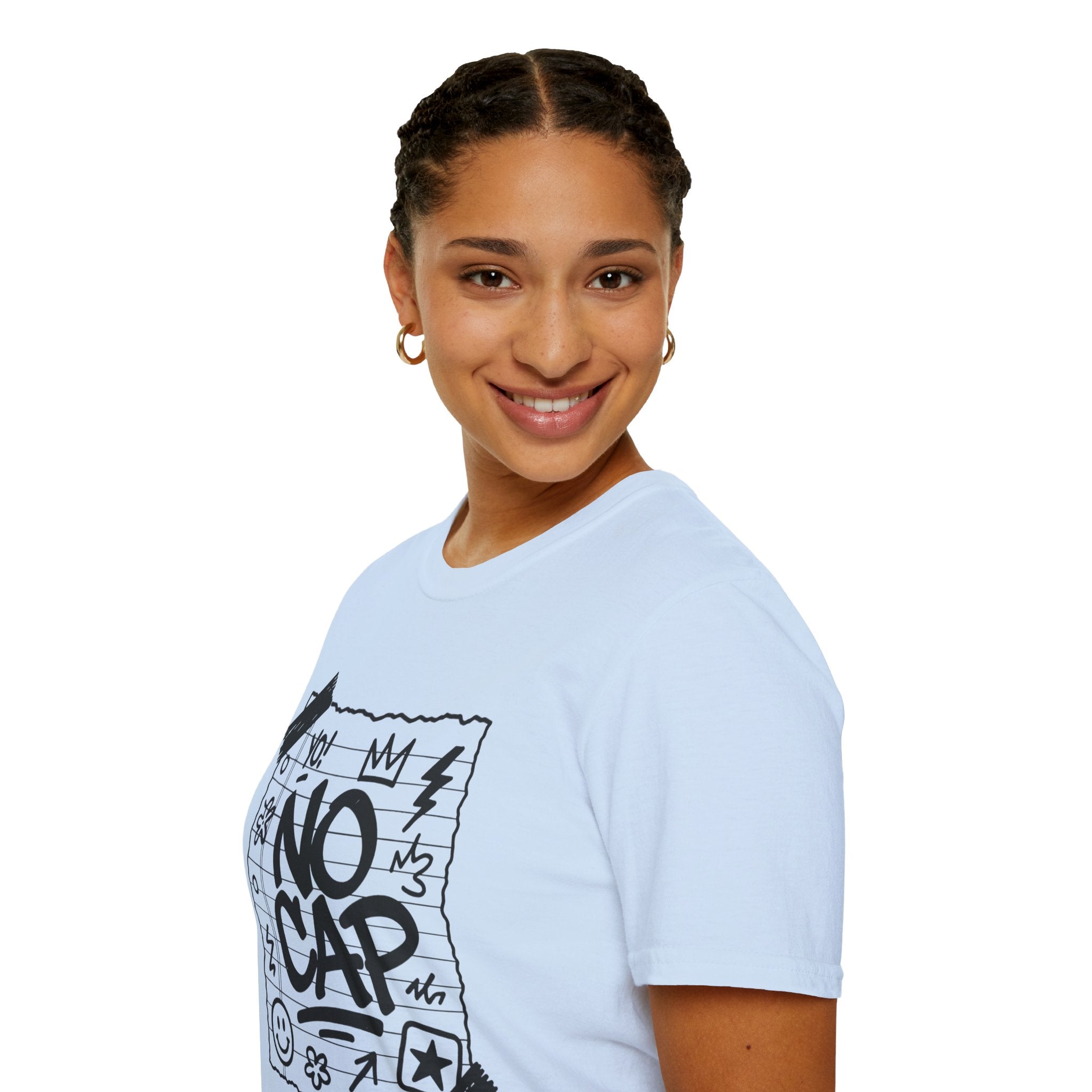 No Cap Streetstyle T-Shirt – Unisex Journal-Paper Graphic Tee, Bold Urban Statement