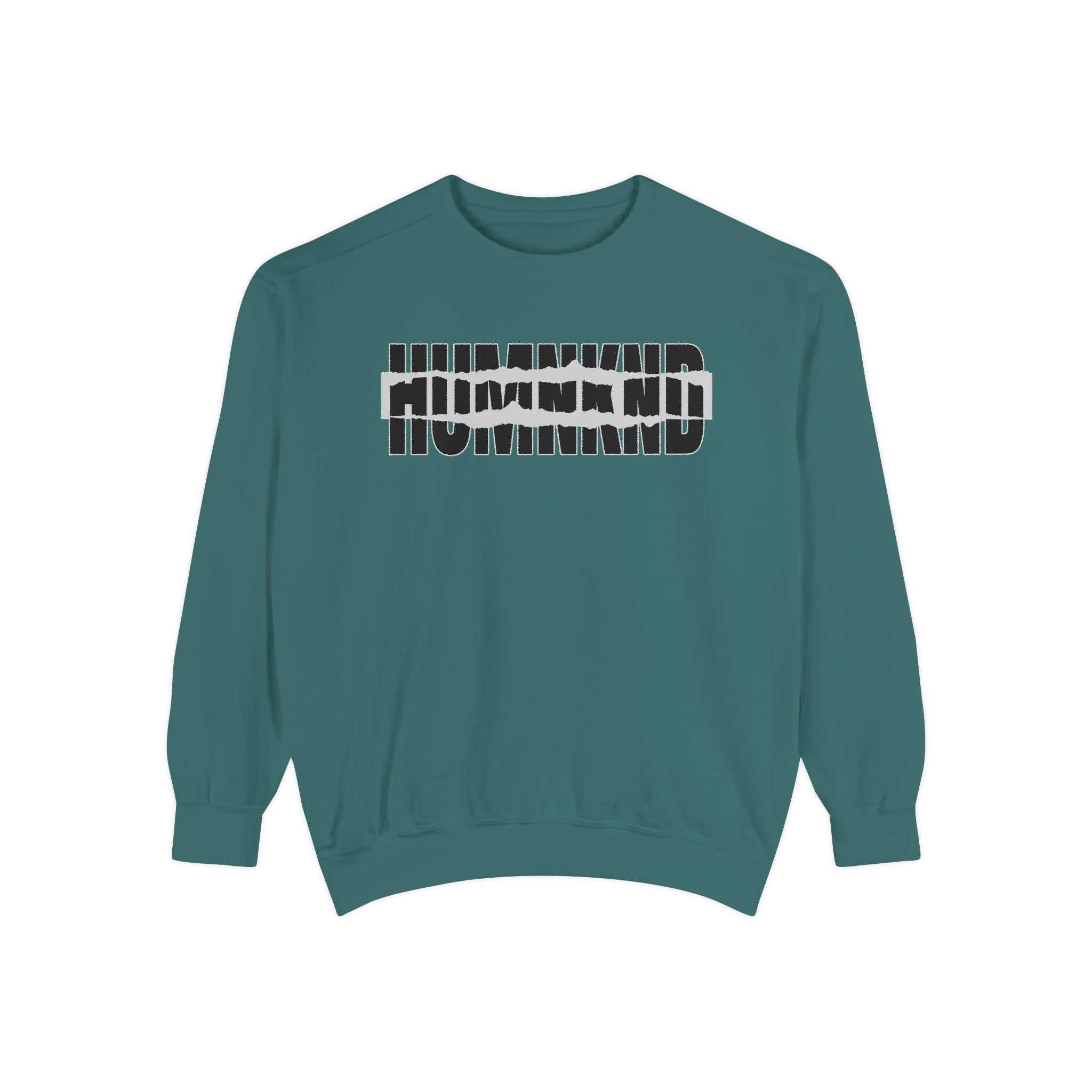 Humankind Sweatshirt – Unisex Garment-Dyed Crewneck, Cozy Everyday Comfort & Inspirational Gift