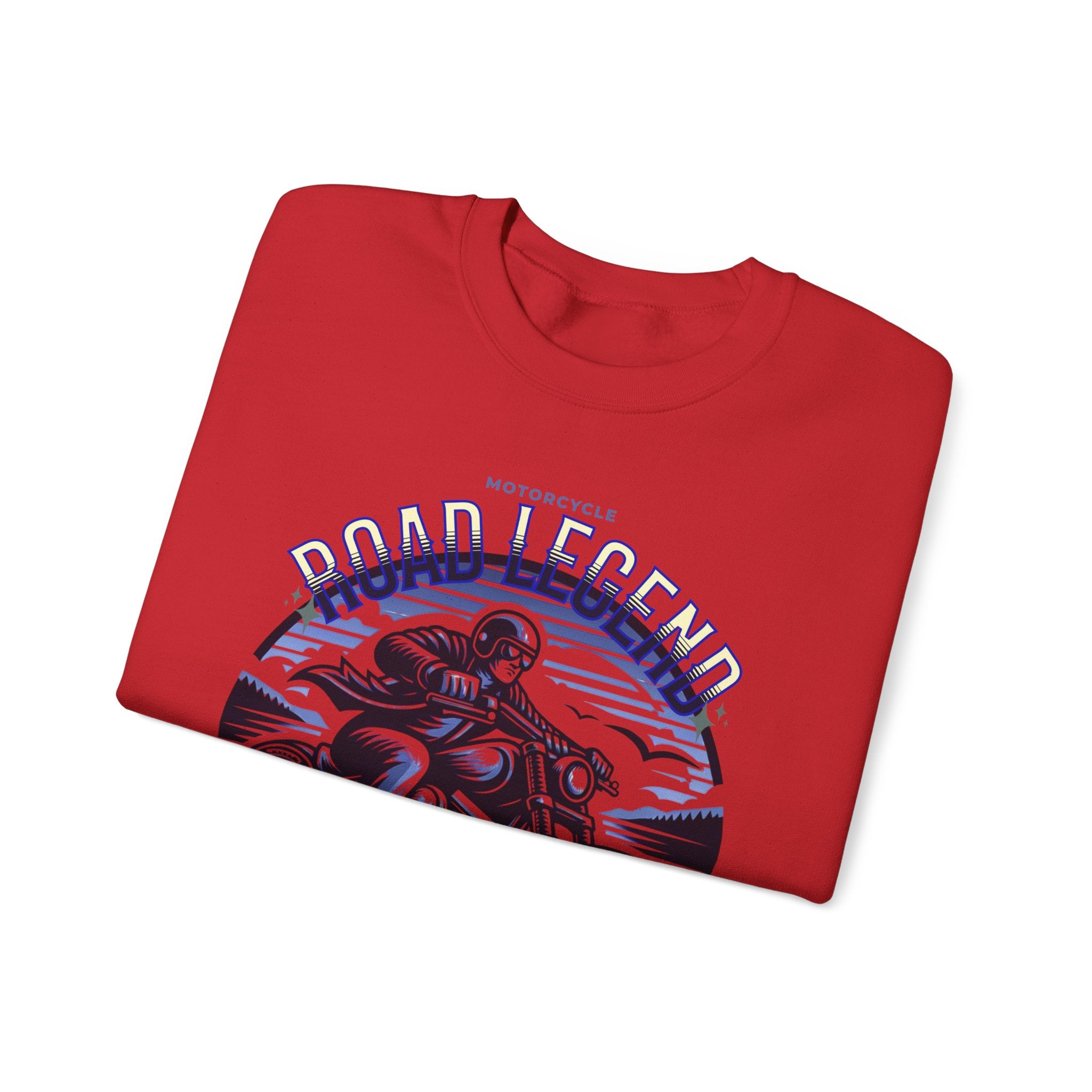 Motorcycle Road Legend Sweatshirt – Unisex Vintage Vibe Crewneck for Riders
