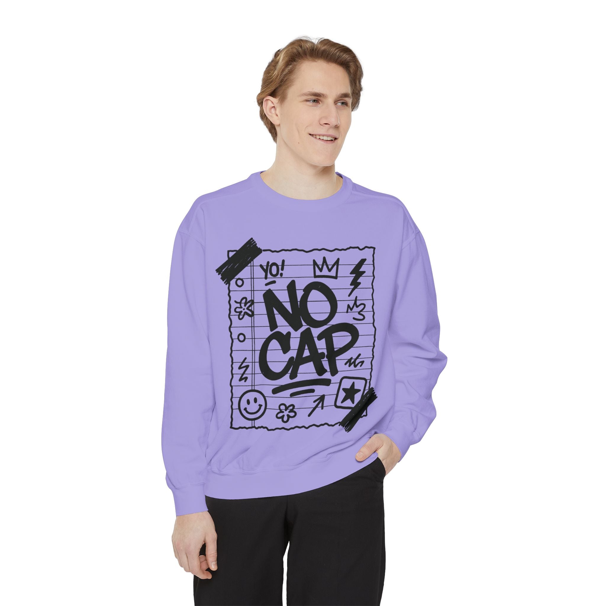 NO CAP Streetwear Hoodie – Unisex Urban Graffiti Sweatshirt, Journal-Paper Style
