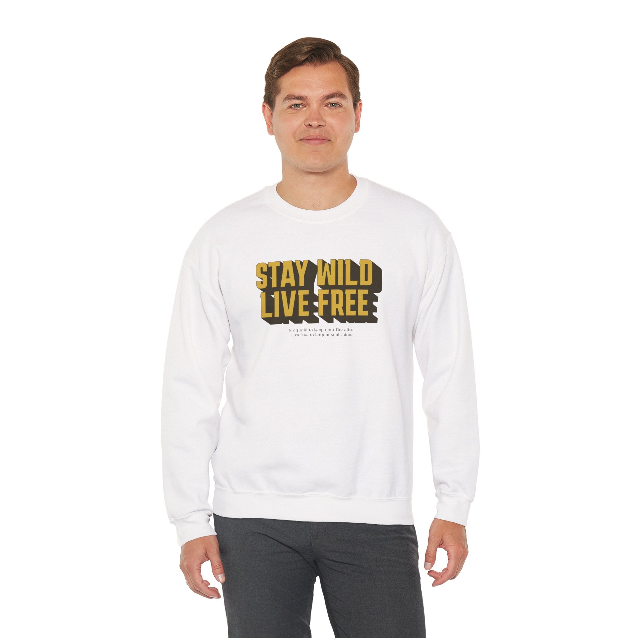 Stay Wild Live Free Sweatshirt | Unisex Outdoor Crewneck for Adventurers