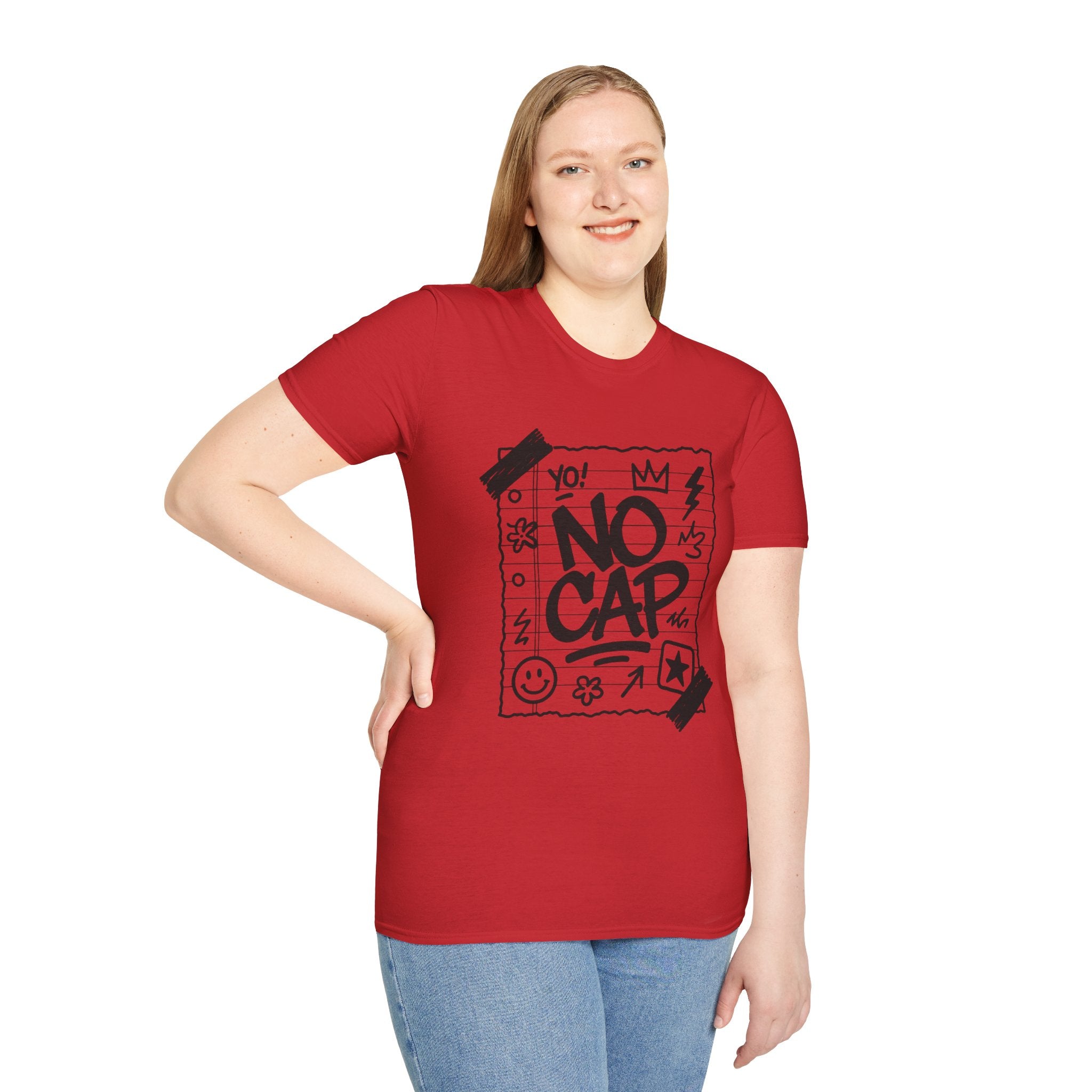No Cap Streetstyle T-Shirt – Unisex Journal-Paper Graphic Tee, Bold Urban Statement