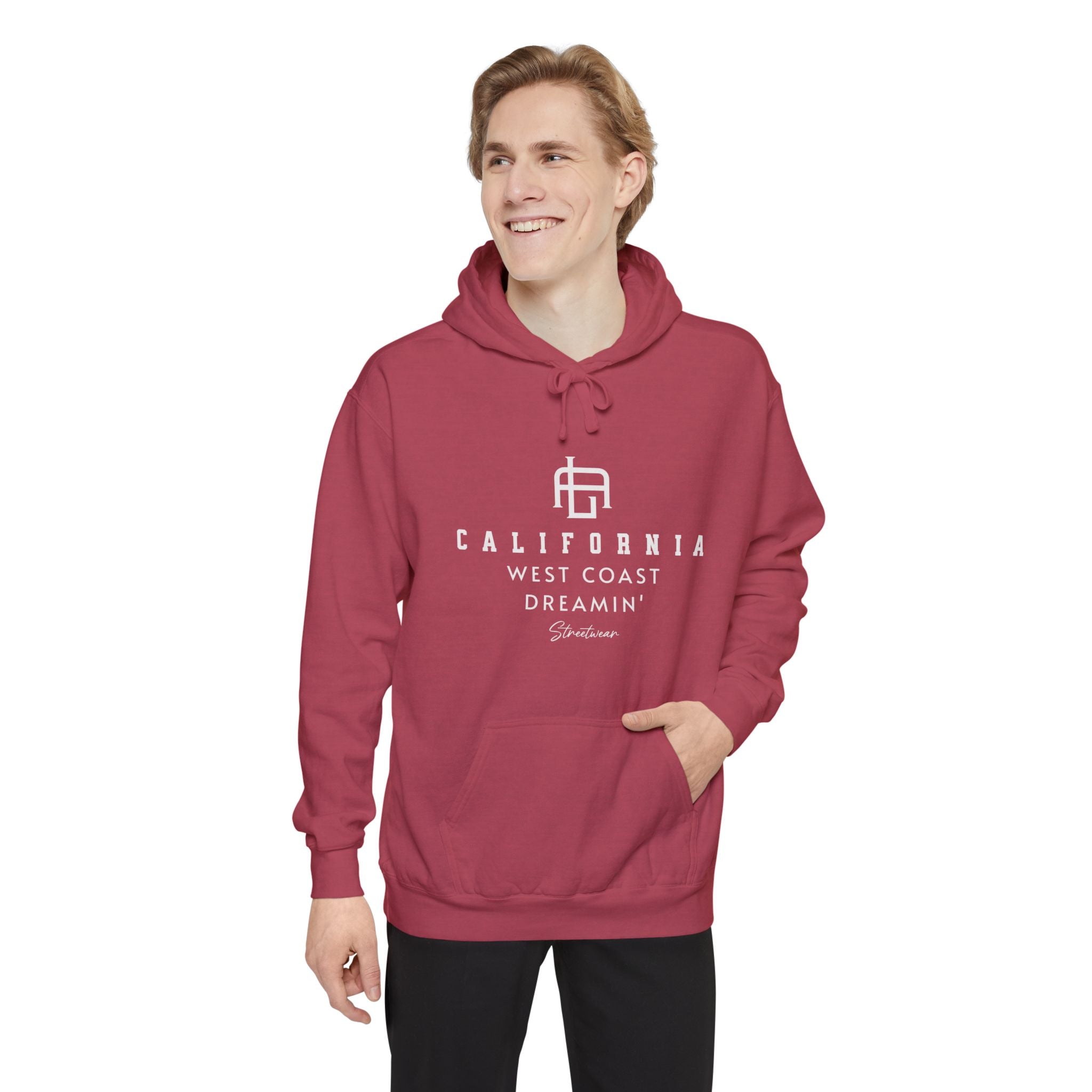 California Dreamin’ Hoodie – Unisex Garment-Dyed Comfort for Travel & Relaxation