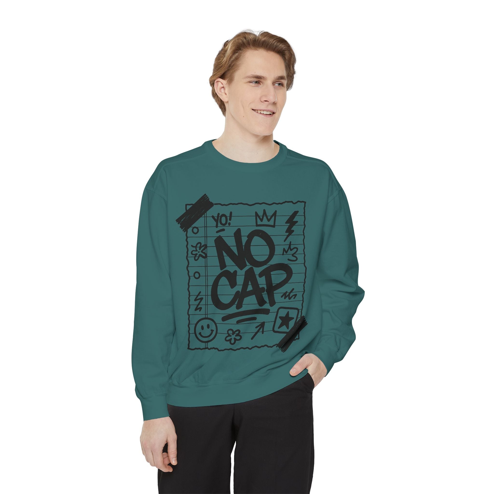 NO CAP Streetwear Hoodie – Unisex Urban Graffiti Sweatshirt, Journal-Paper Style