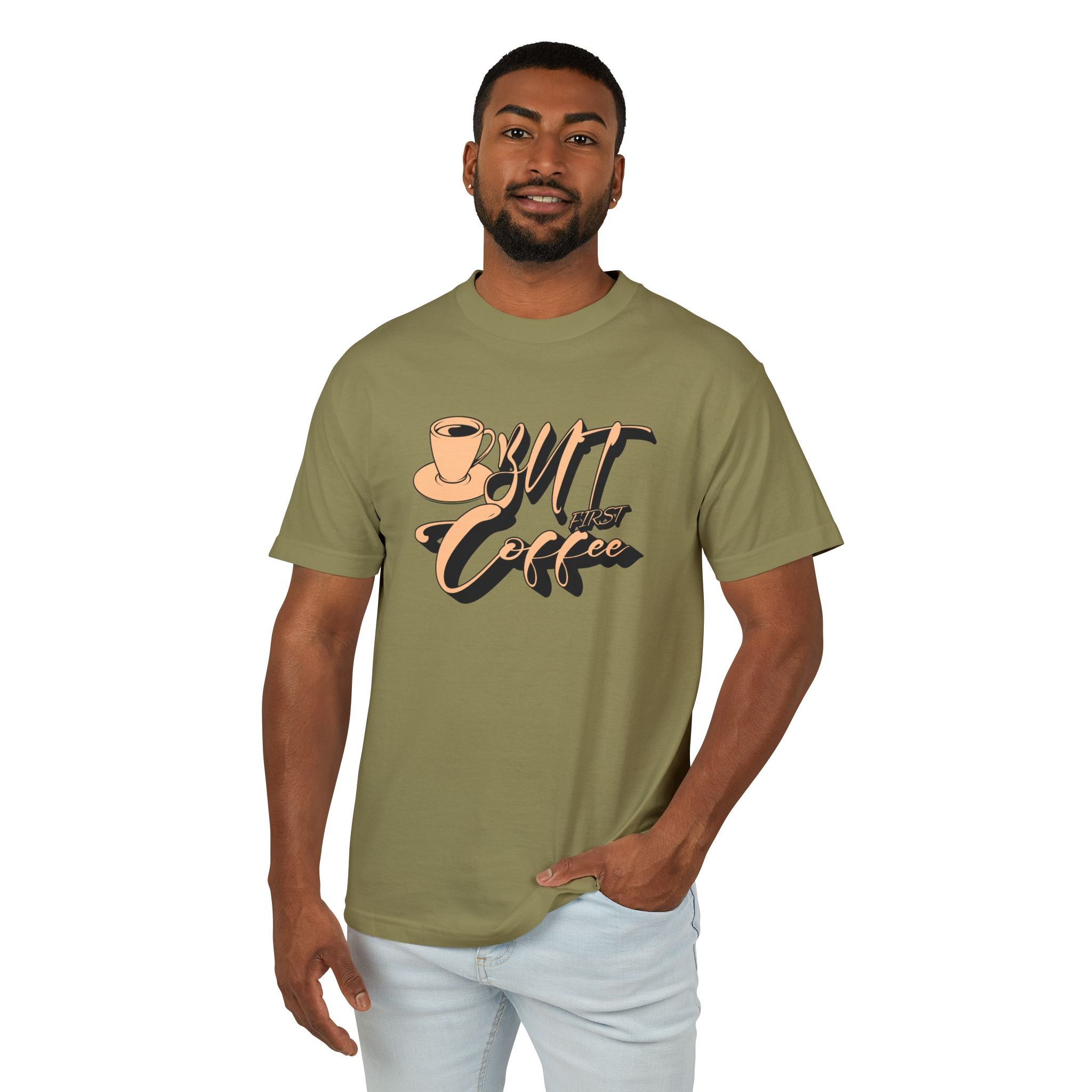 Coffee-Themed Heavyweight Tee – Cozy Casual Gift for Coffee Lovers